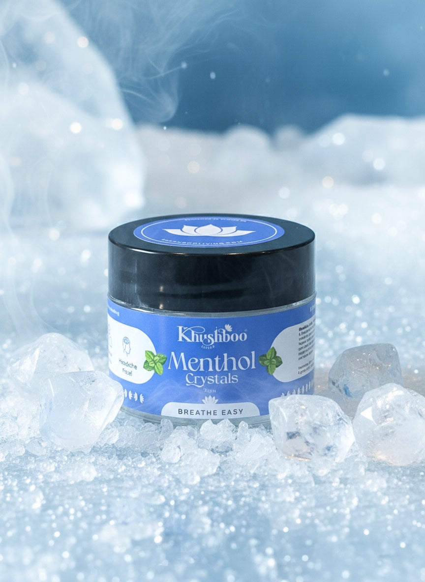 100% Pure Menthol Crystals (50g) – Natural Nasal Relief & Fresh Breathing