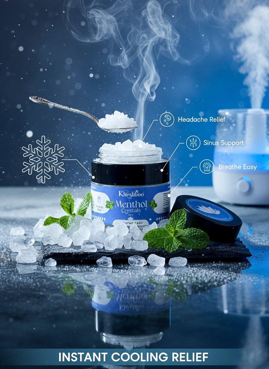 100% Pure Menthol Crystals (50g) – Natural Nasal Relief & Fresh Breathing
