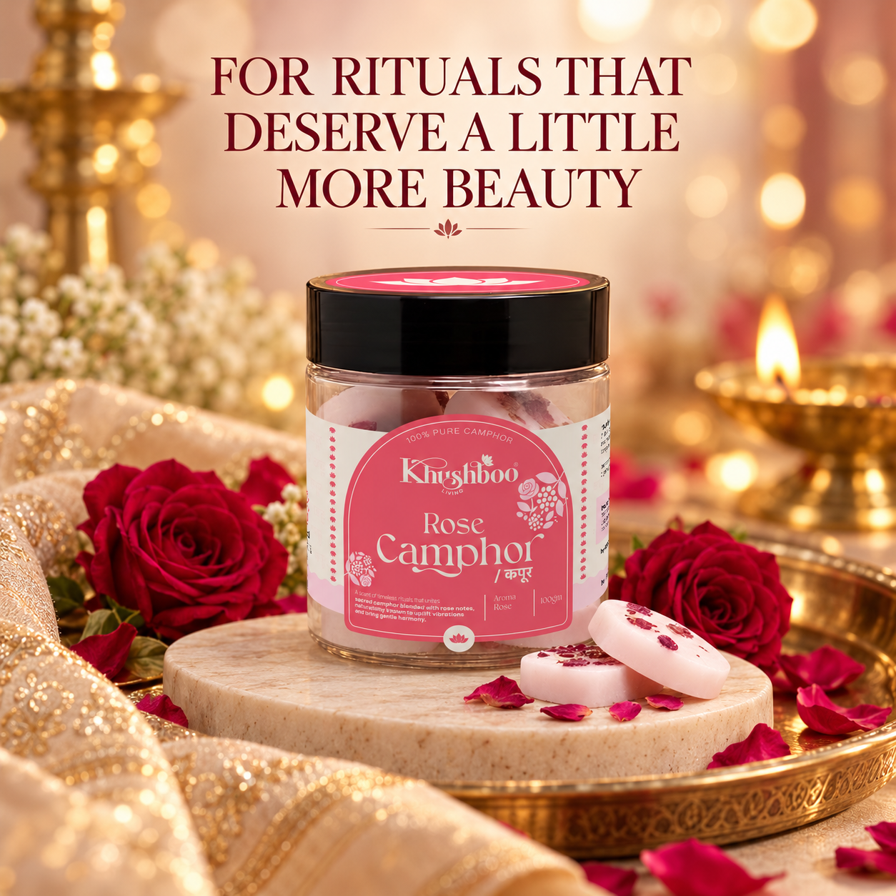 100% Pure Rose Camphor 100g