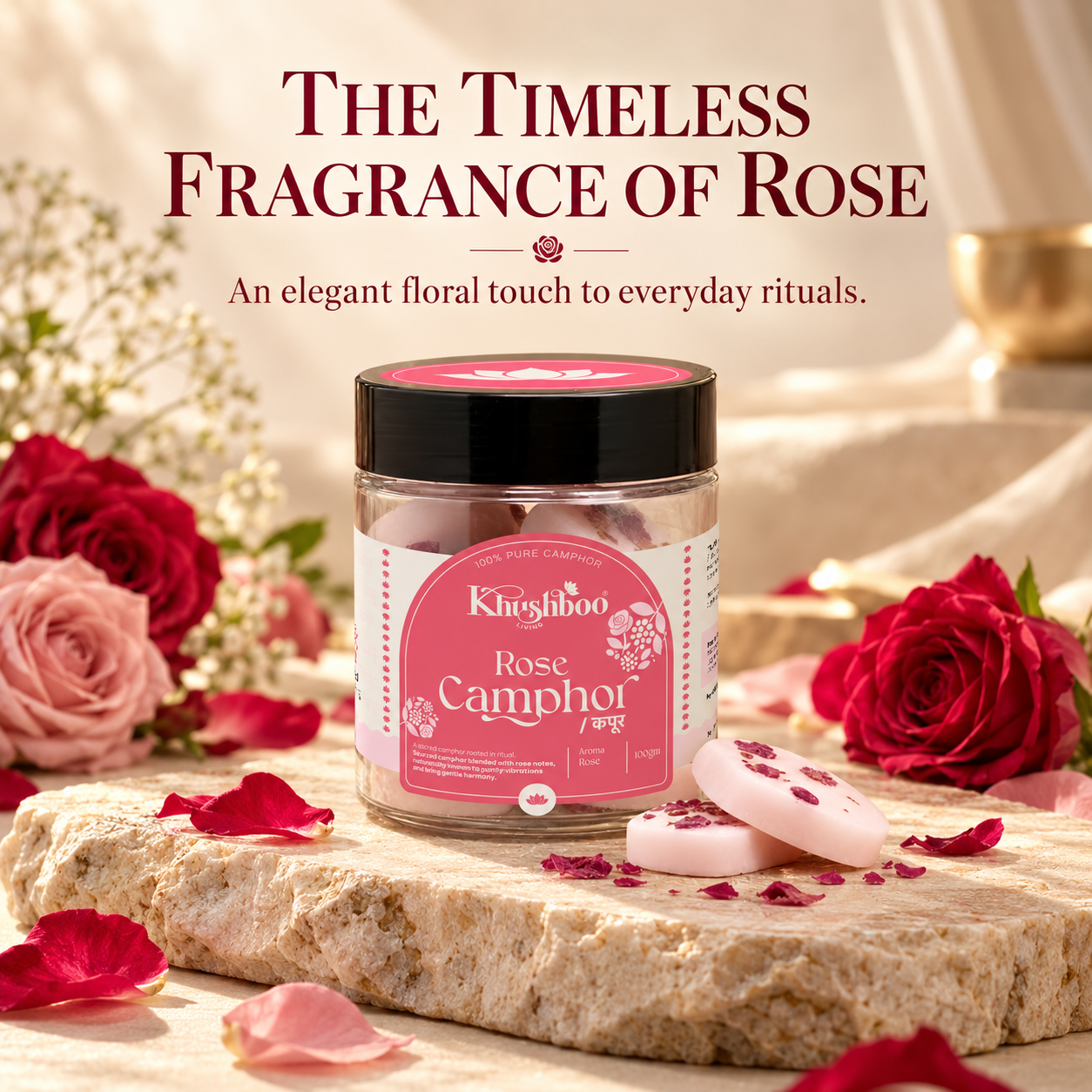 100% Pure Rose Camphor 100g