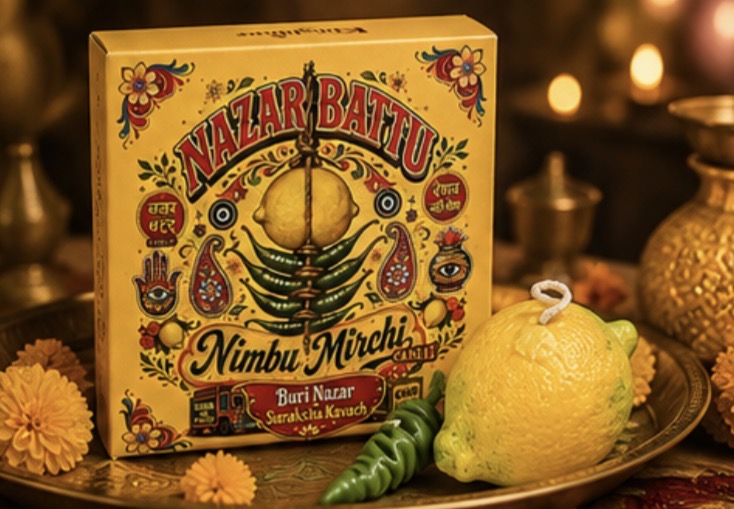 Nimbu Mirchi Giftbox Candle — Nazar Battu Inspired | Diwali Gifting