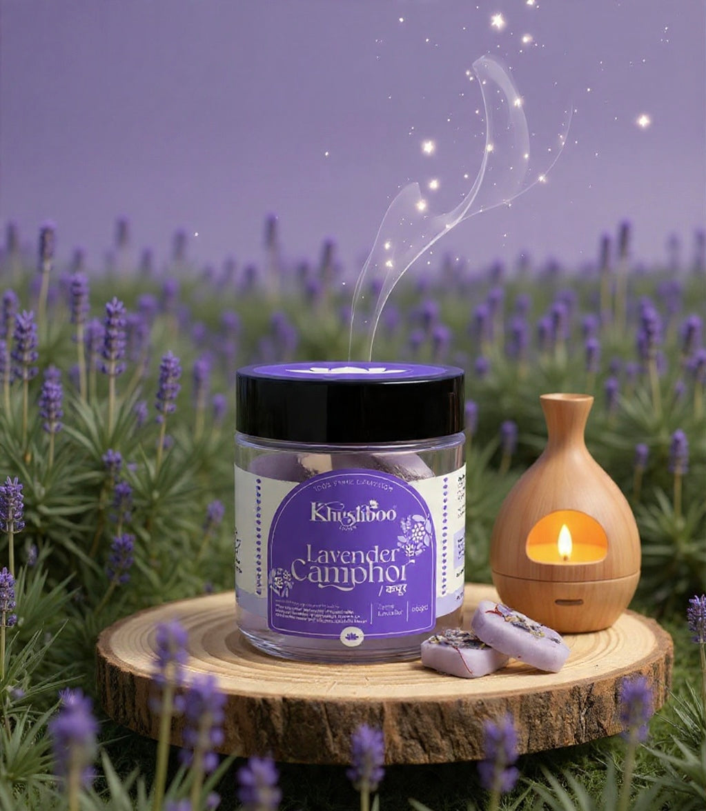 100% Pure lavender Camphor (100g) – Natural, Chemical-Free, Multi-Purpose