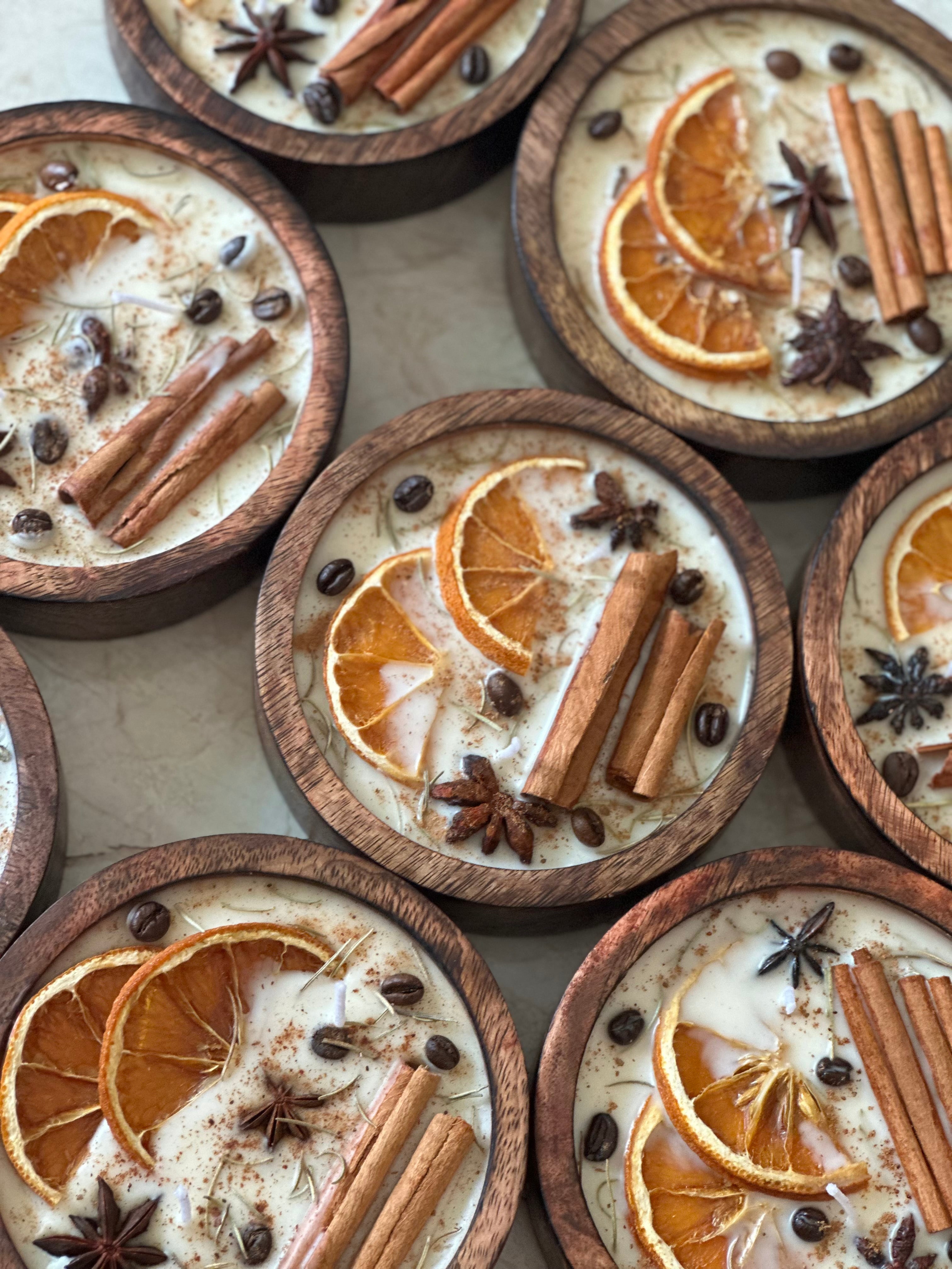 Wooden Bowl Scented Candle