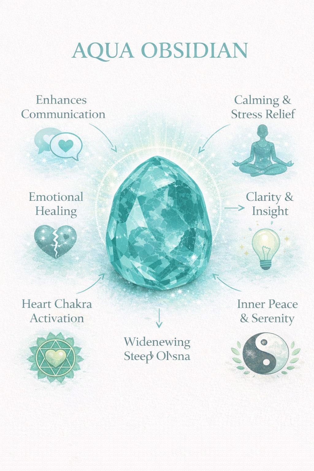 Khushboo Living Calm Crystal Candle with Aqua Obsidian Stone, (Lavender) Calms Anger & Emotions | 200gms