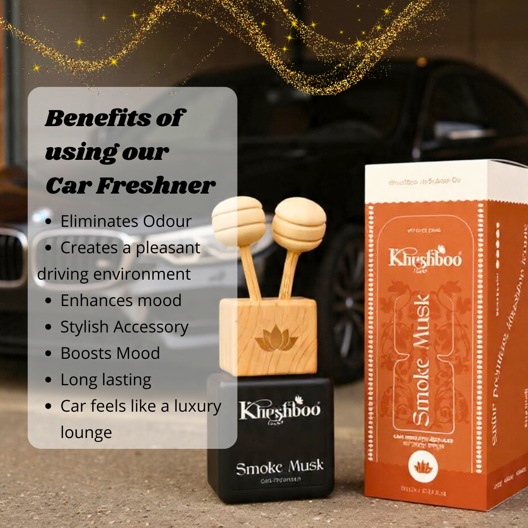 Luxury Car Perfume 10ml | 100% Pure Essential Oil Based Long Lasting Car Air Freshener | Premium Hanging Car Freshener for Interior, Dashboard & Car Accessories