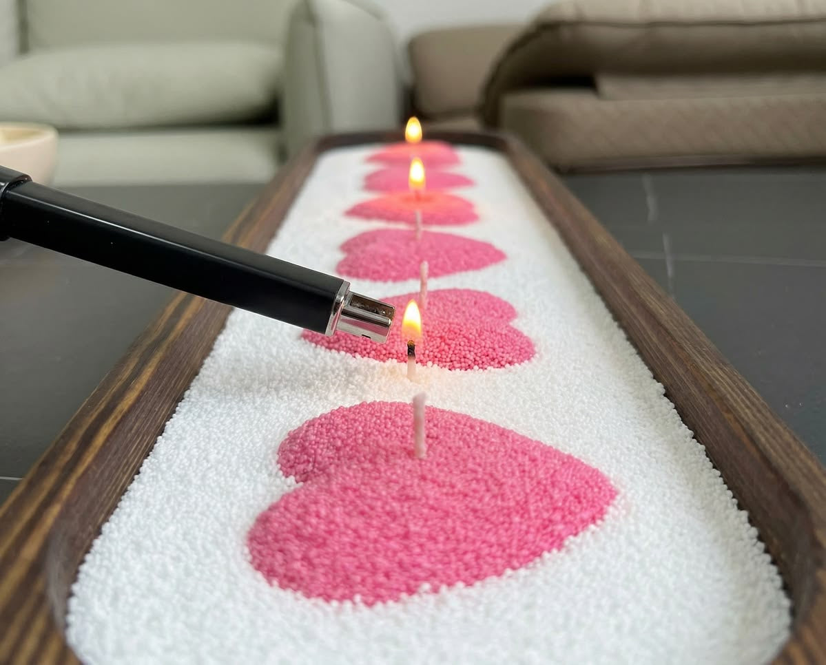 Pearl Sand Wax Candle (with Free wicks)