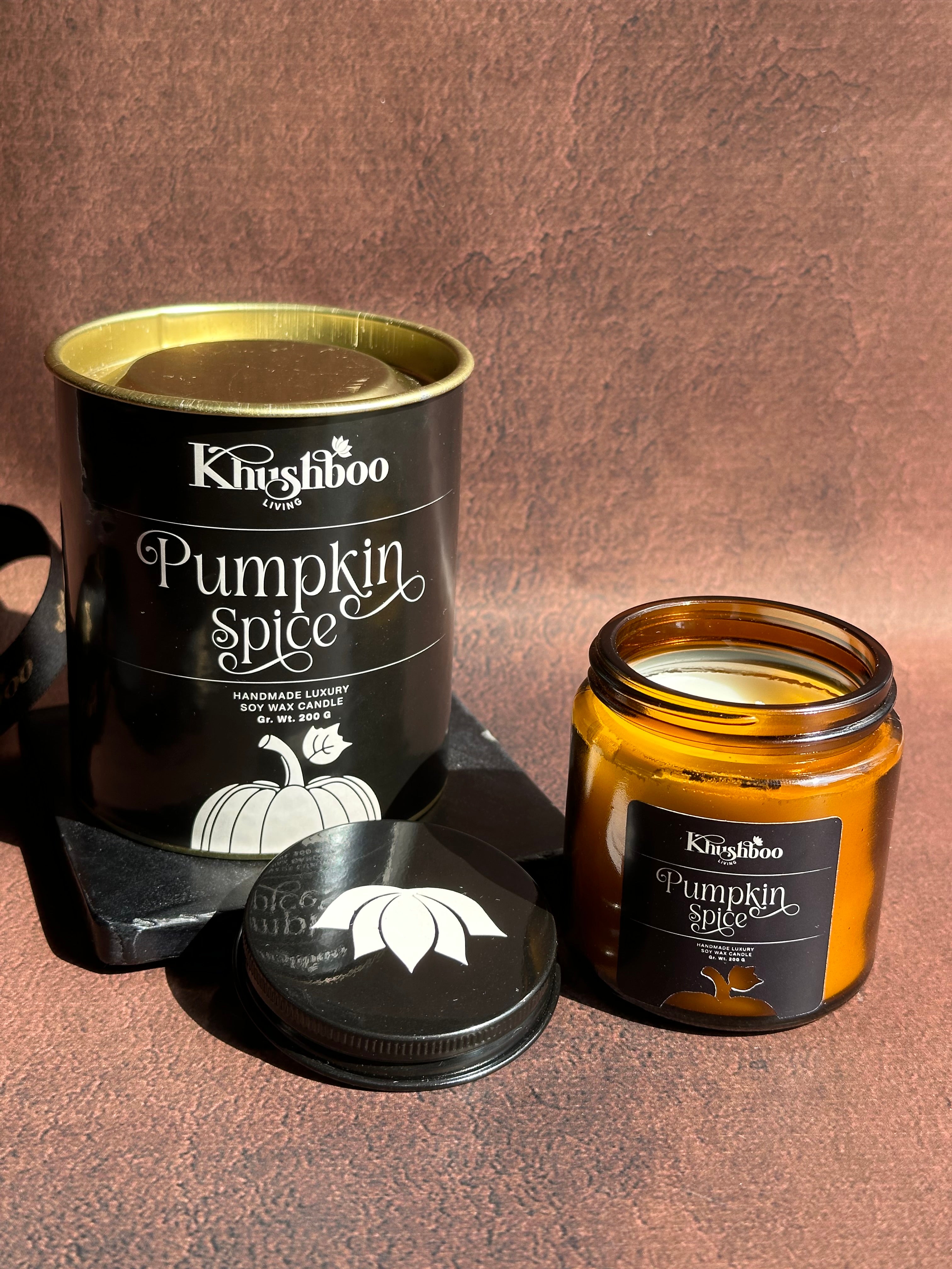 Premium Scented Soy Wax Candle 100gms - Pumpkin Spice