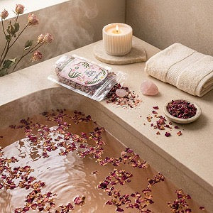 Magnesium Epsom Bath Salt | Muscle Relaxation & Stress Relief | Detox Body, Foot Soak & Spa Bath | Pain Relief, Sleep Support , Natural Magnesium Boost Bath Salt (500g + Wooden Spoon + Rose Quartz Tumble Gemstone)