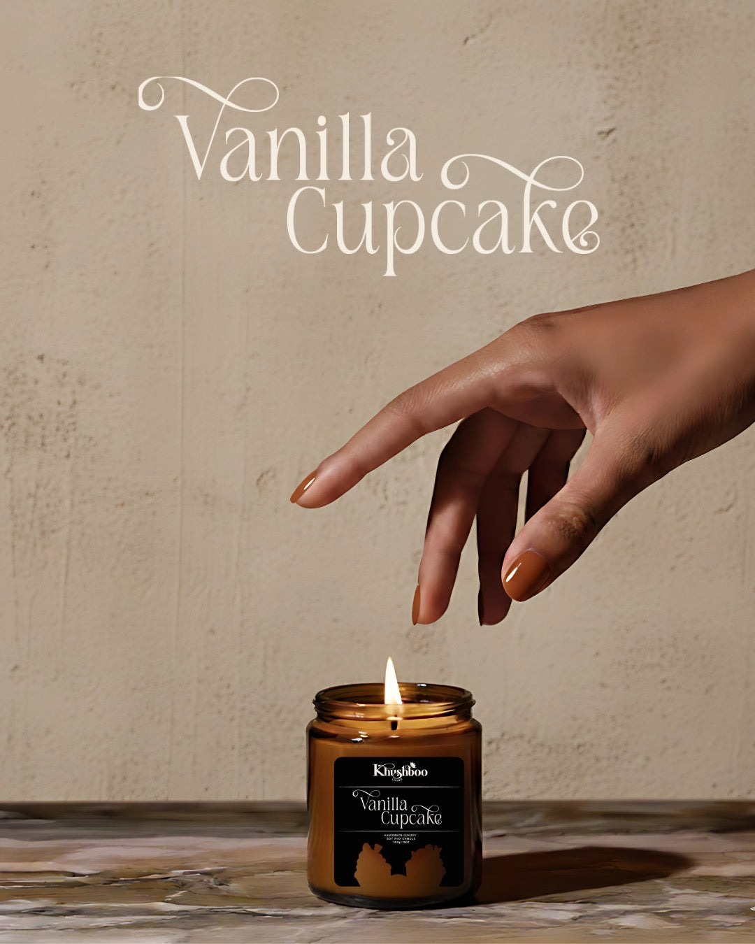 Premium Scented Soy Wax Candle 100gms - Vanilla Cupcake