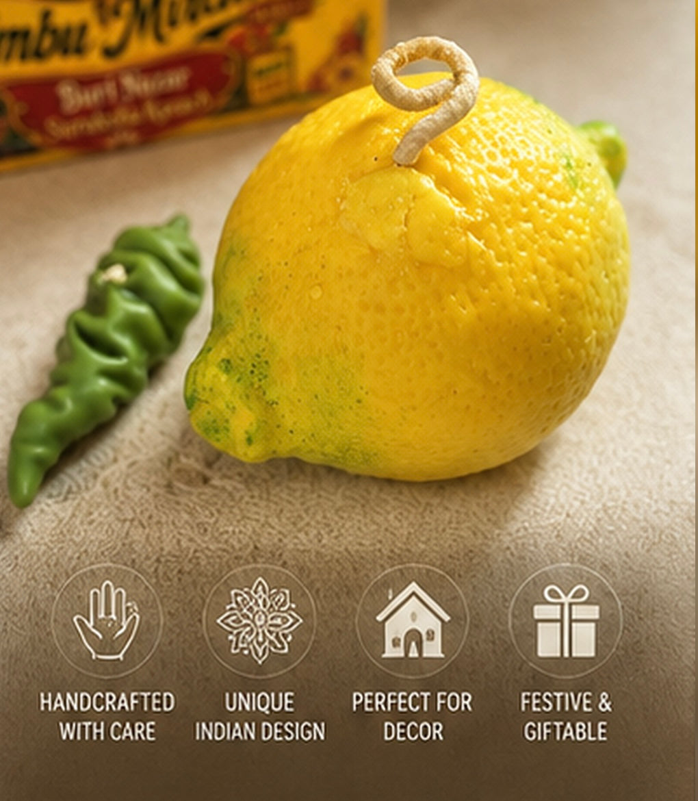Nimbu Mirchi Giftbox Candle — Nazar Battu Inspired | Diwali Gifting