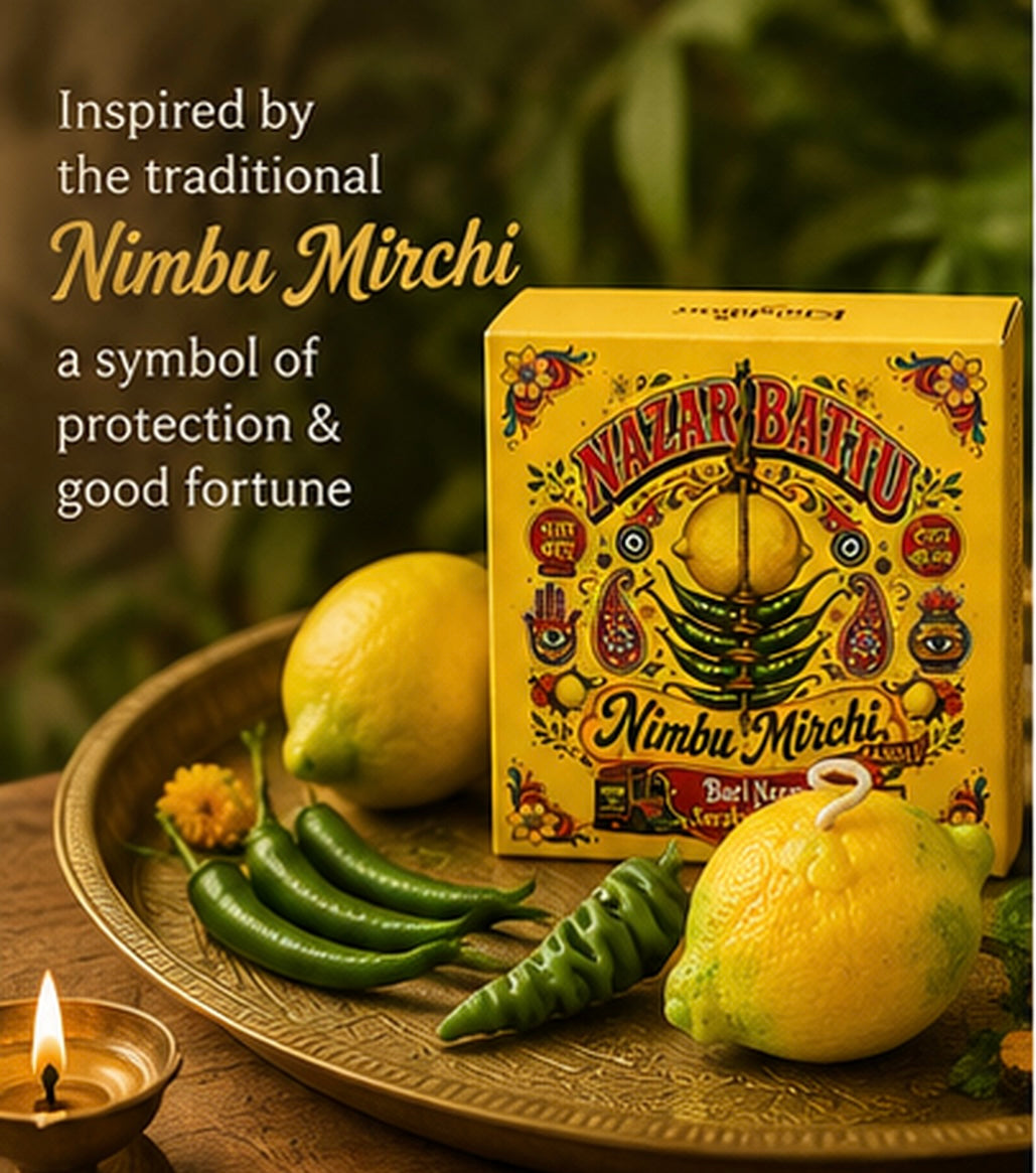 Nimbu Mirchi Giftbox Candle — Nazar Battu Inspired | Diwali Gifting