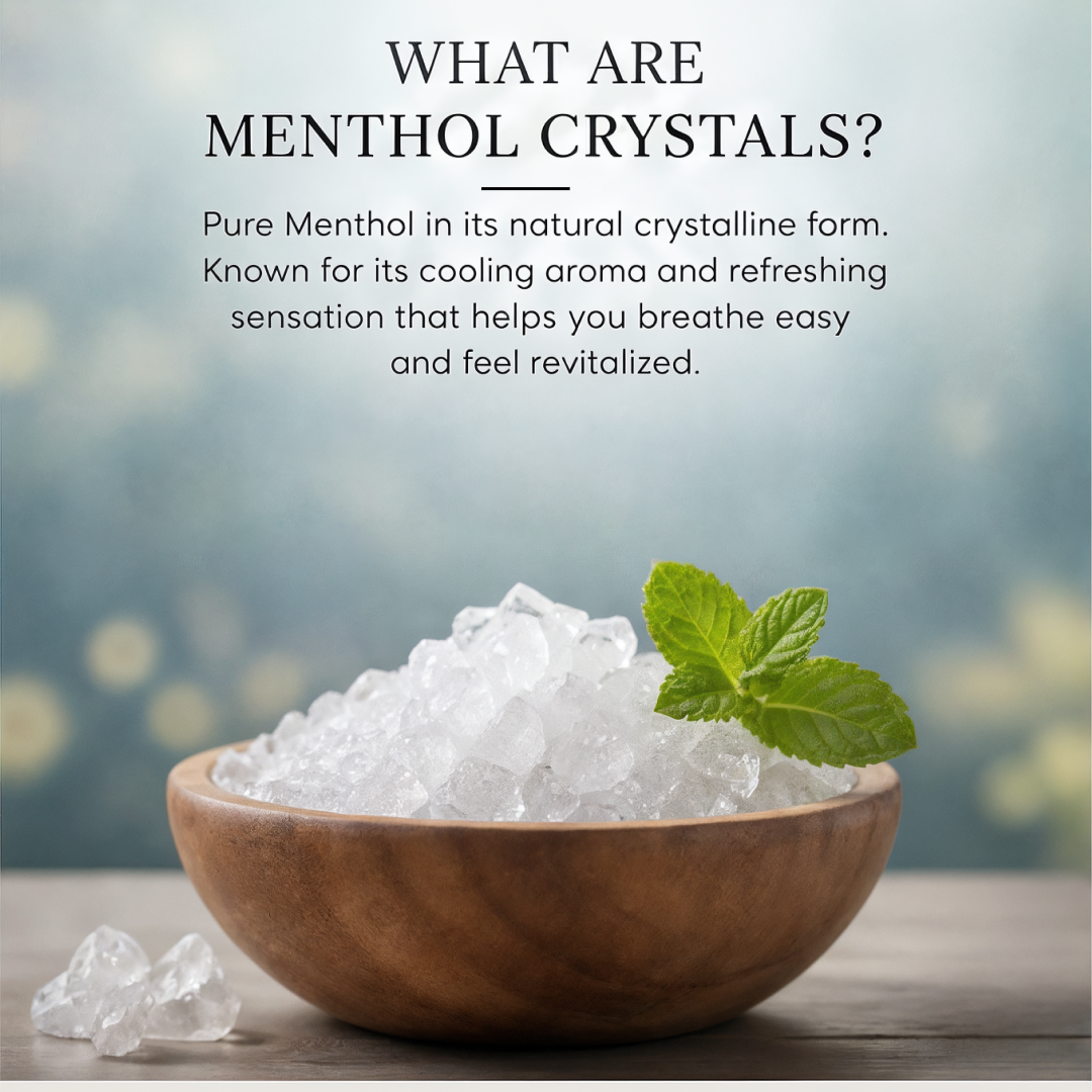 100% Pure Menthol Crystals (50g) – Natural Nasal Relief & Fresh Breathing