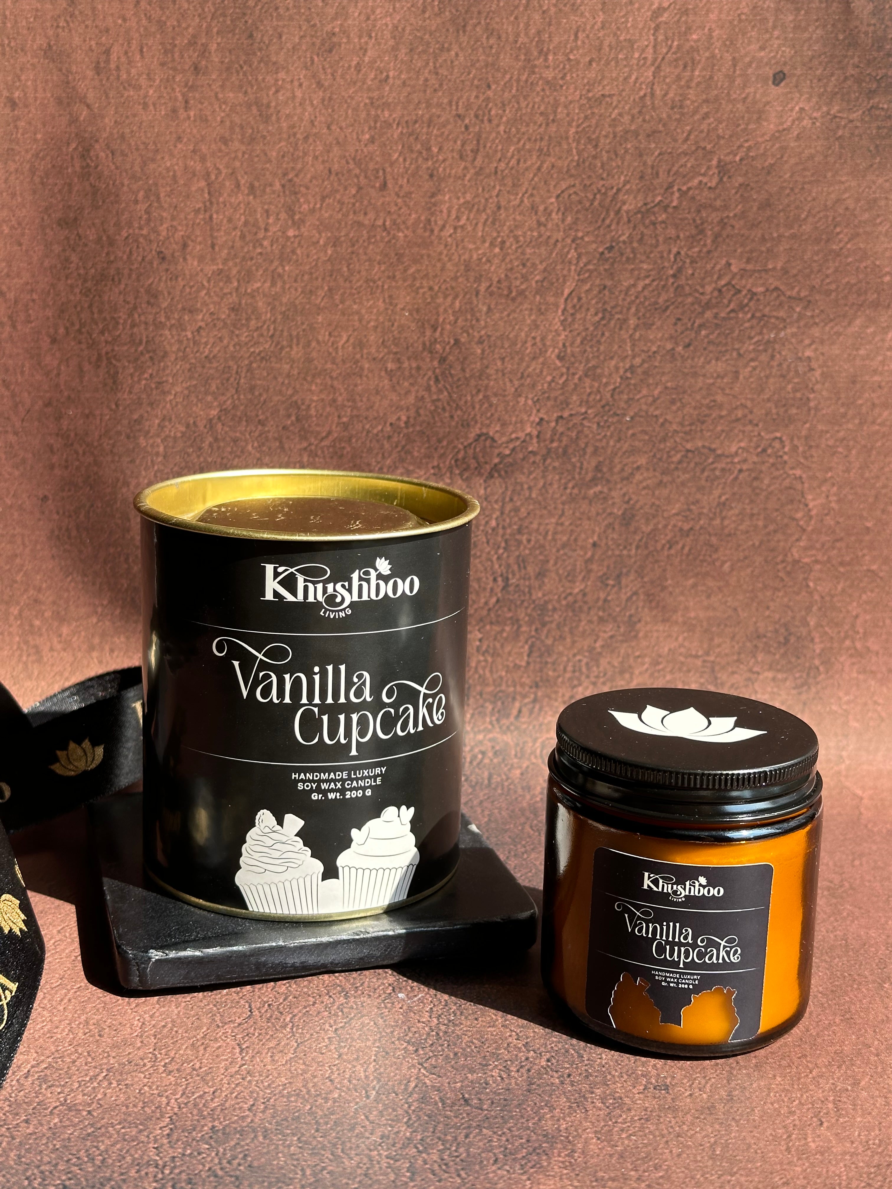 Premium Scented Soy Wax Candle 100gms - Vanilla Cupcake