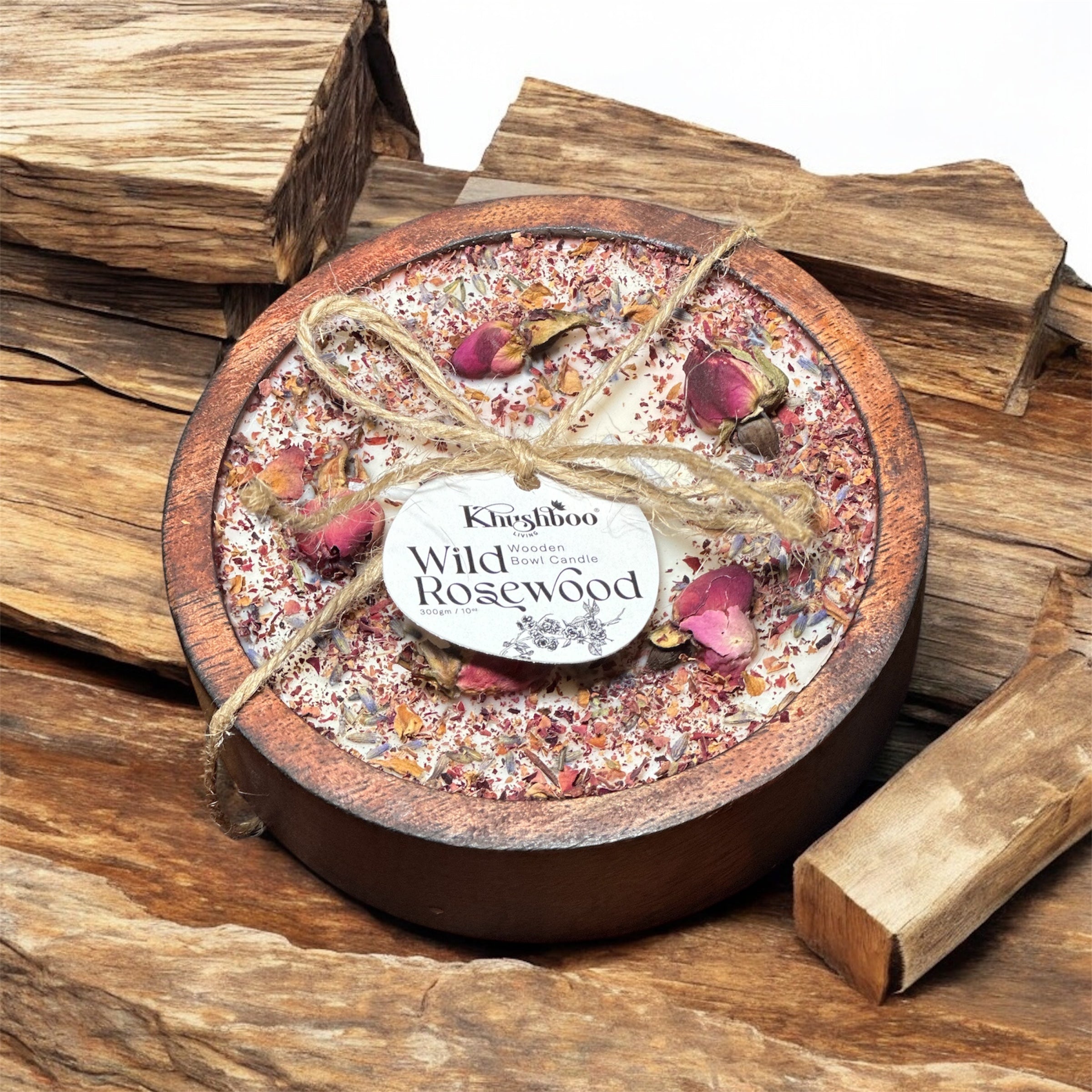 Wooden Bowl Scented Candle