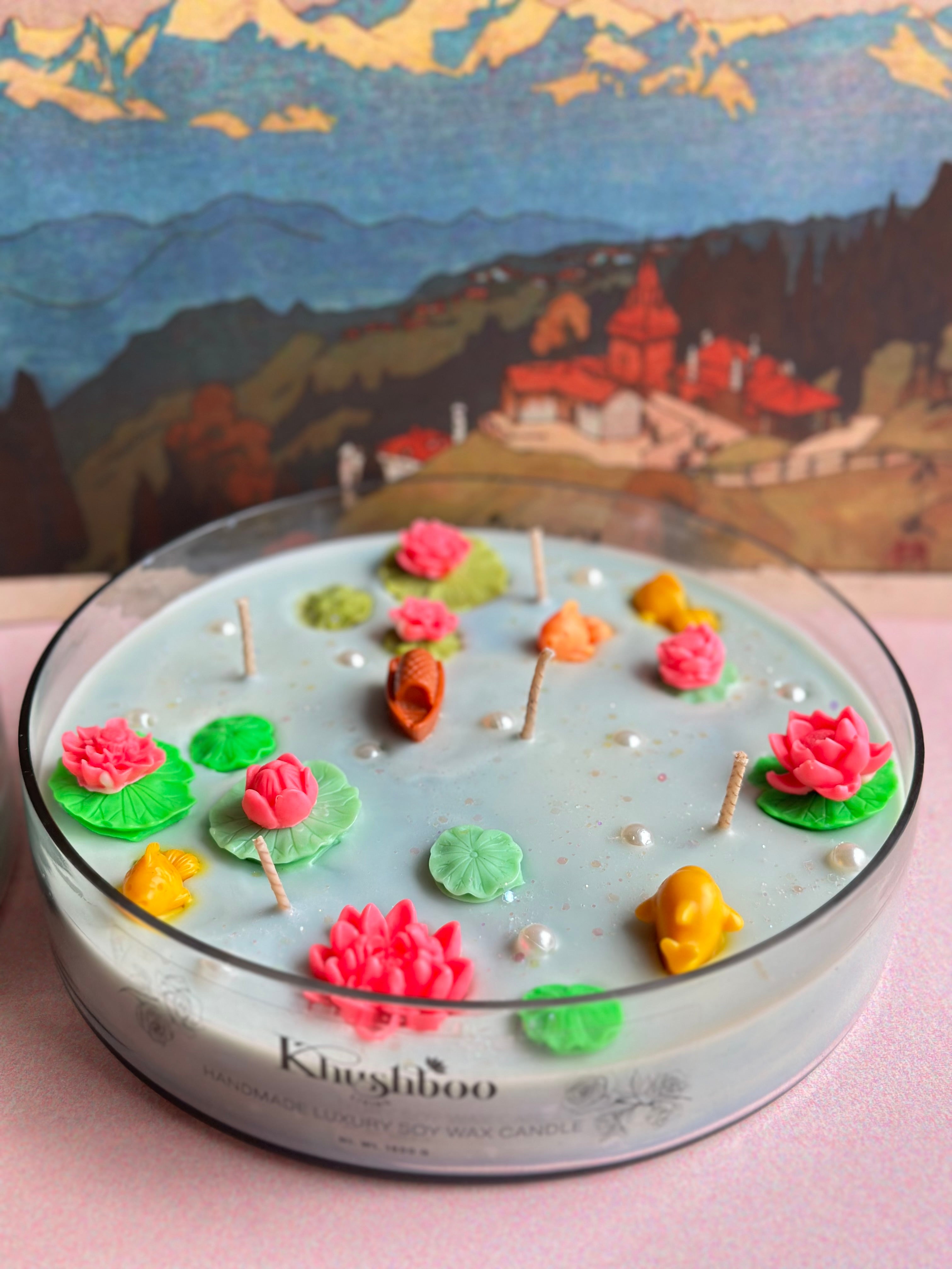 Noor-E-Kashmir 5-Wick Scented Candle (Big Size) Divine Lotus