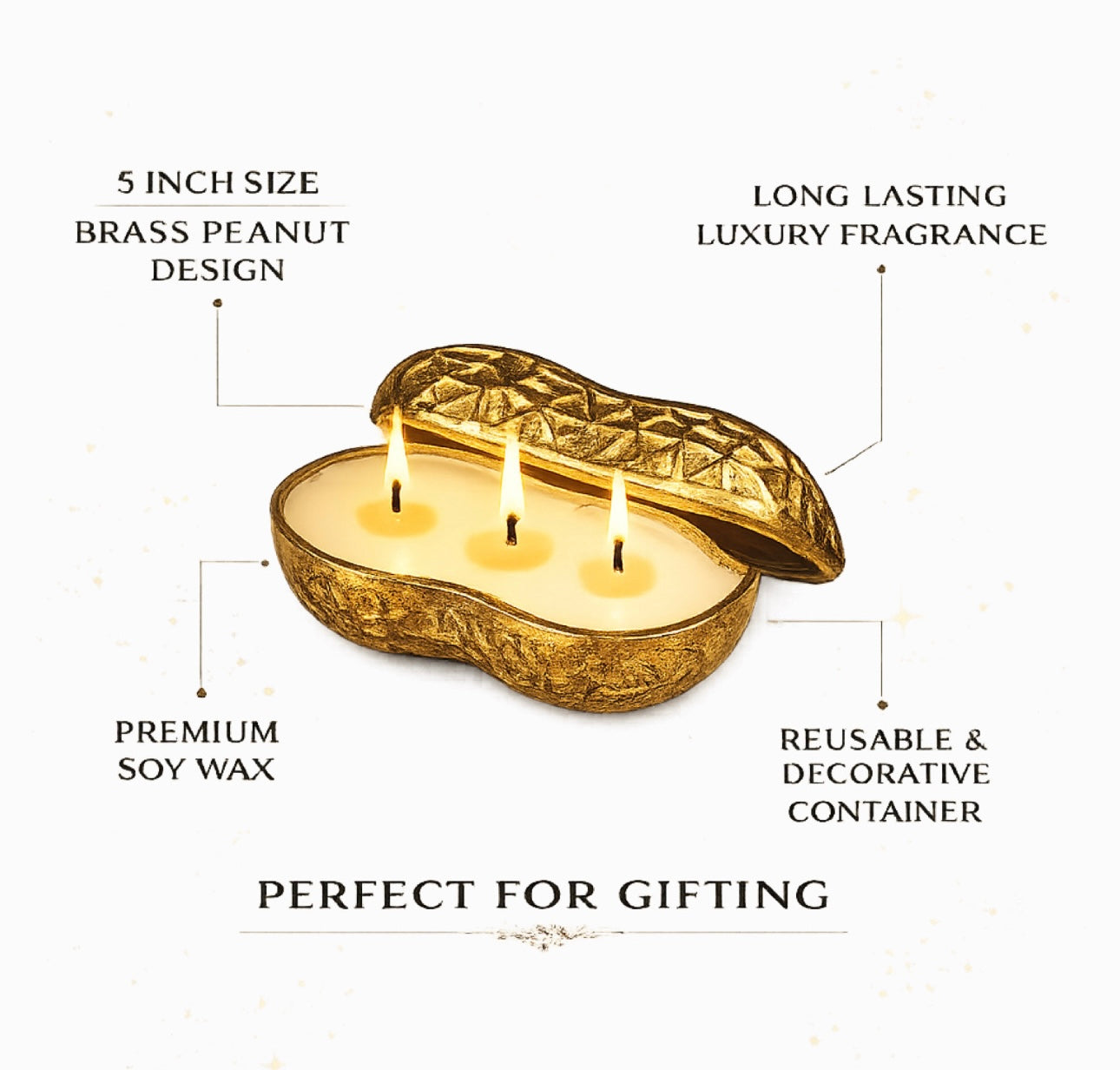 MOONGFALI 3-Wick Scented Candle (5inch)