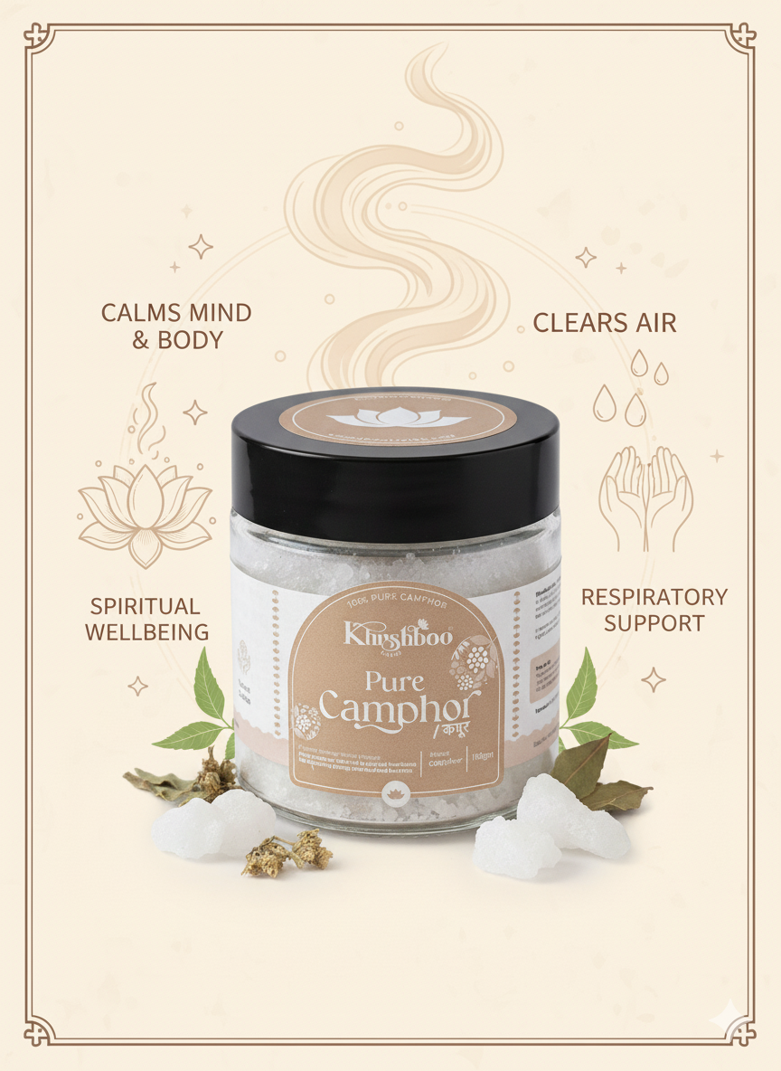 100% Pure Camphor (100g) – Natural, Chemical-Free, Multi-Purpose