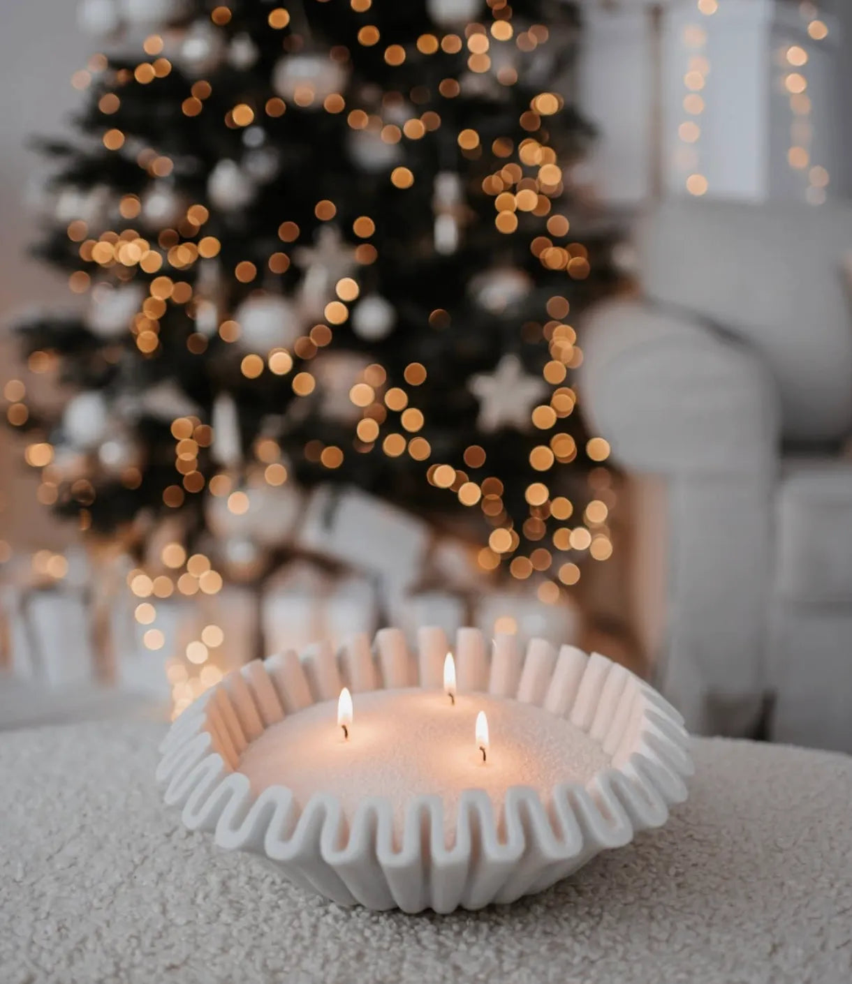 Pearl Sand Wax Candle (with Free wicks)