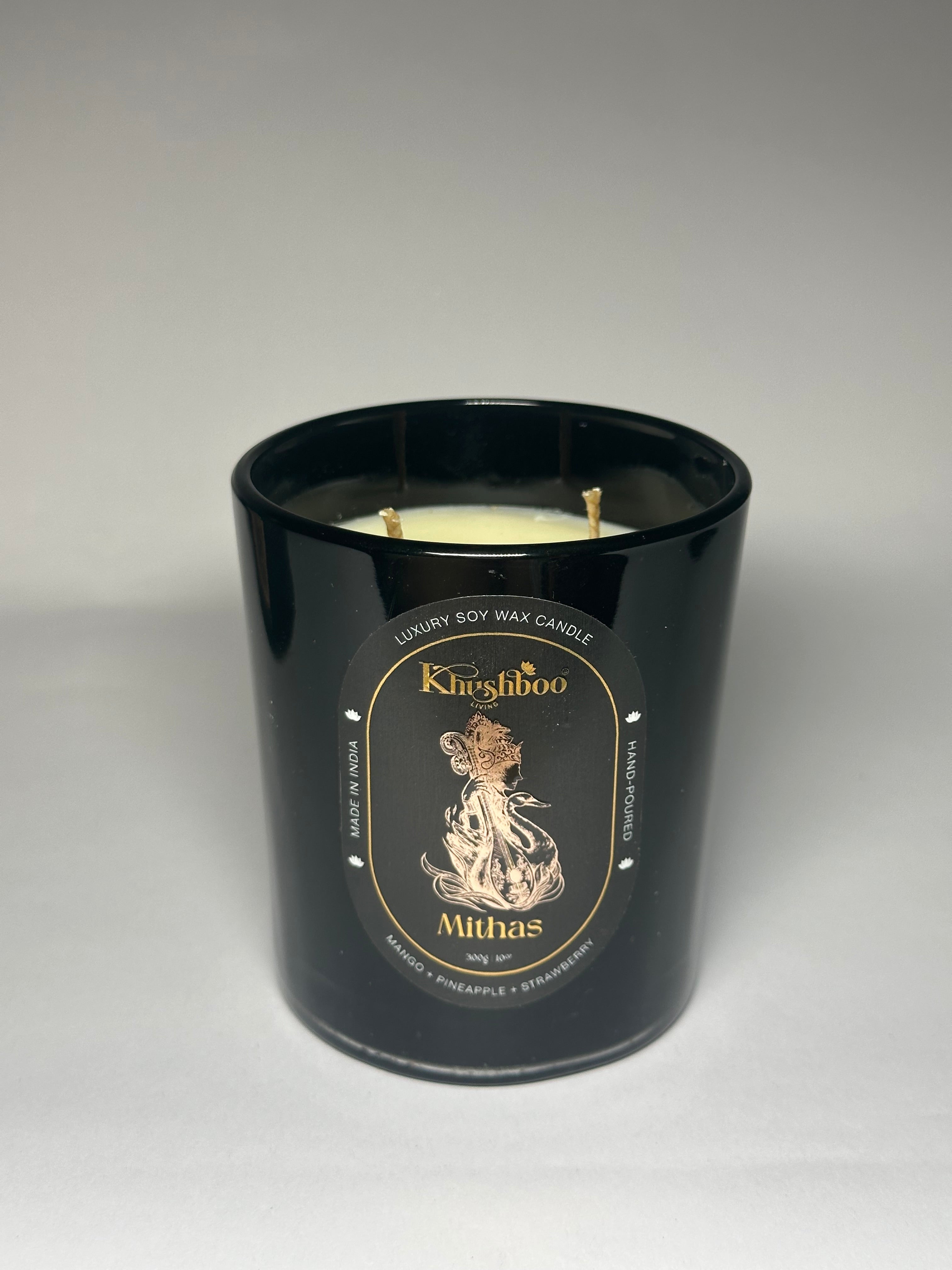 Mithaas – Handmade Luxury Soy Wax Candle | Mango, Pineapple & Strawberry | Ruhani Roshni Collection