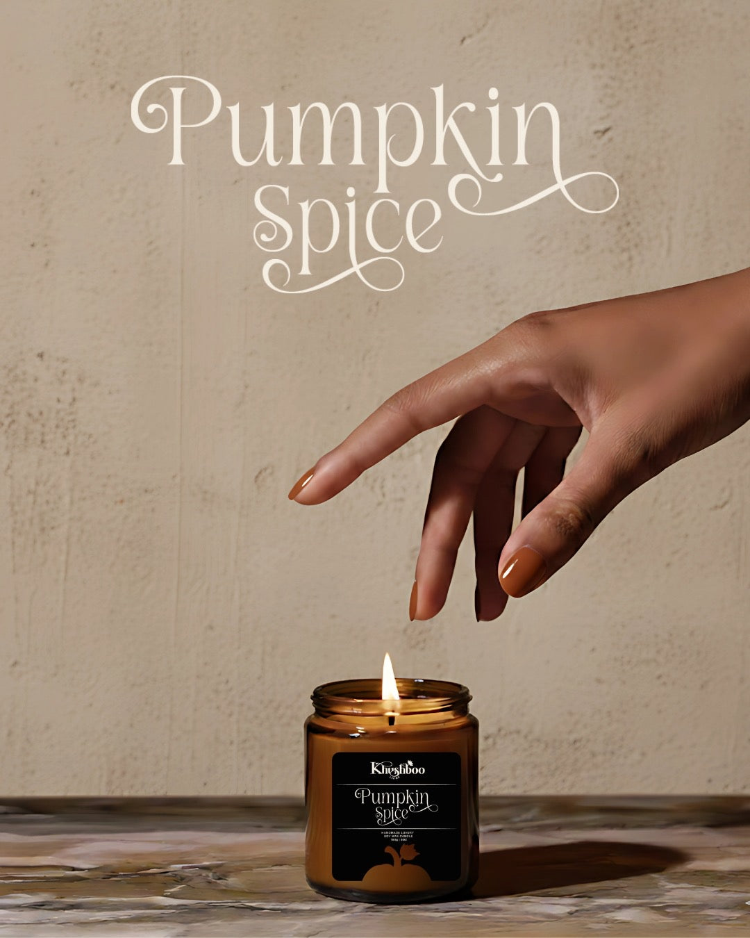 Premium Scented Soy Wax Candle 100gms - Pumpkin Spice