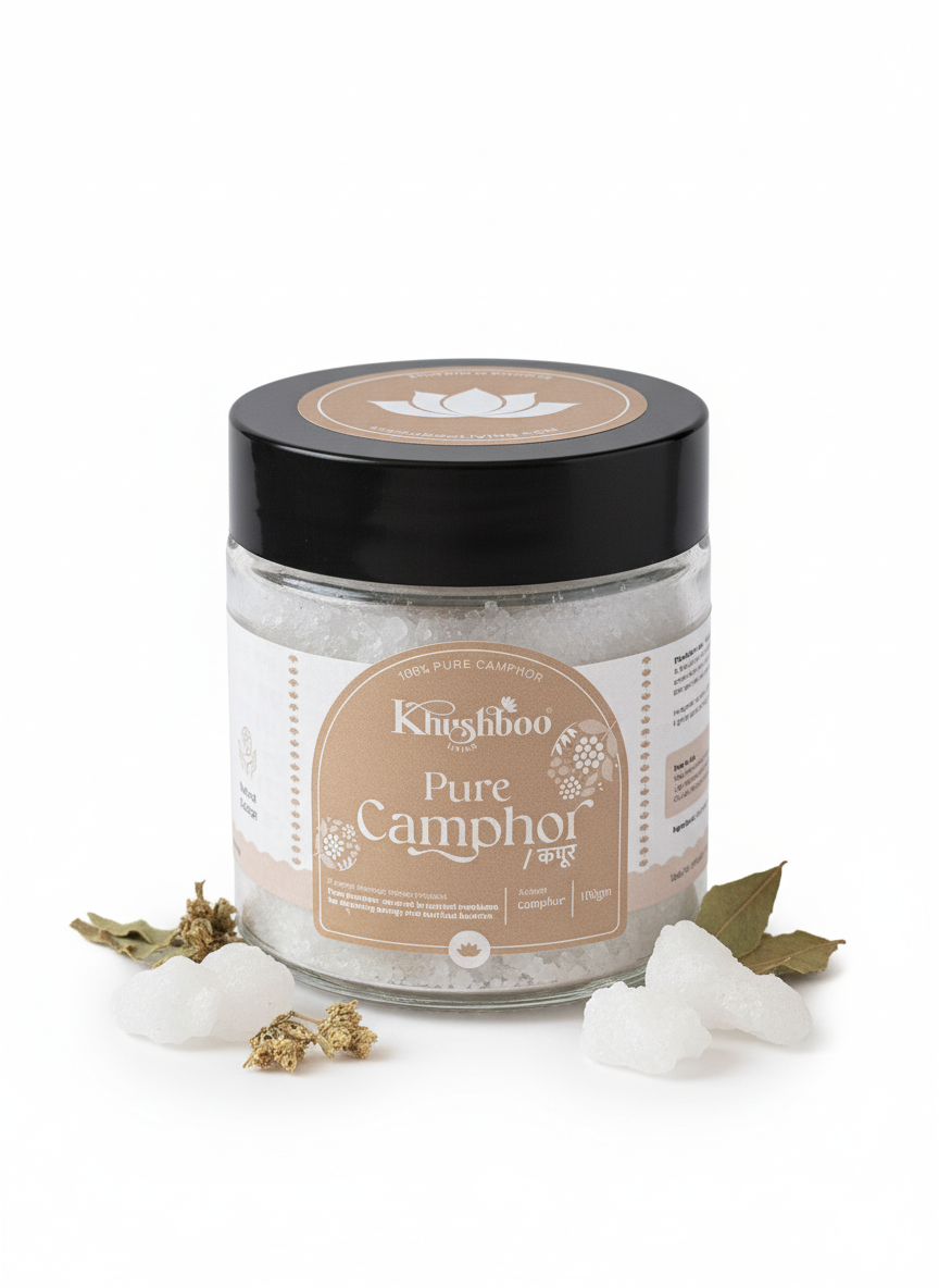 100% Pure Camphor (100g) – Natural, Chemical-Free, Multi-Purpose