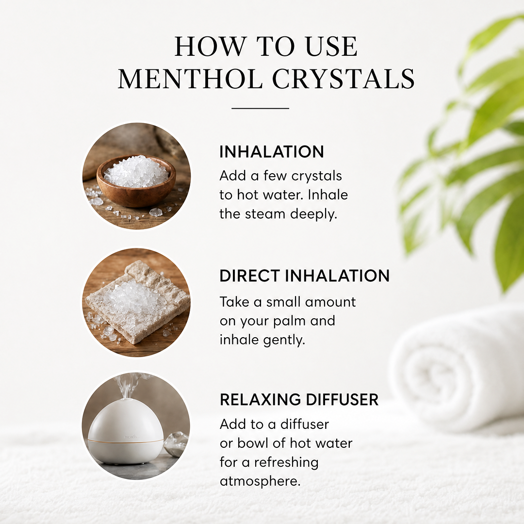100% Pure Menthol Crystals (50g) – Natural Nasal Relief & Fresh Breathing