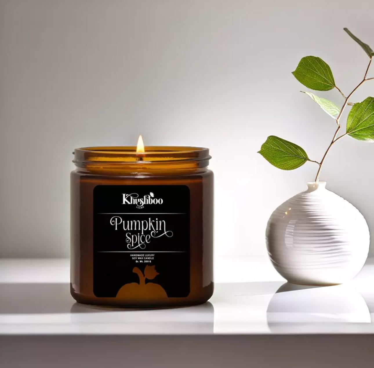 Premium Scented Soy Wax Candle 100gms - Pumpkin Spice