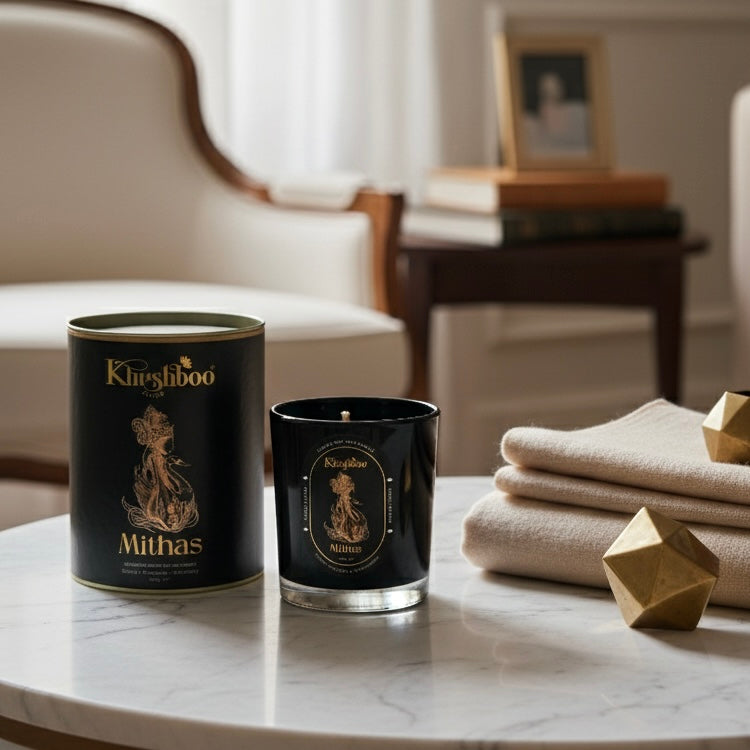 Mithaas – Handmade Luxury Soy Wax Candle | Mango, Pineapple & Strawberry | Ruhani Roshni Collection