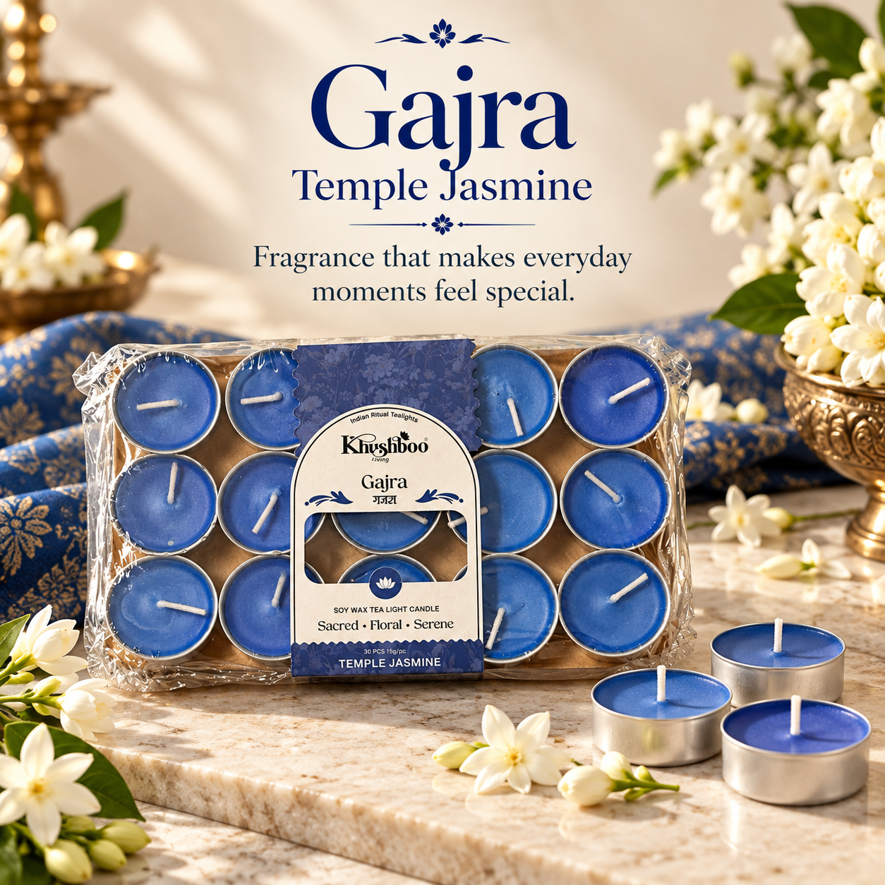 Scented Tealight Set of 30 | Luxury mini candles for home decor