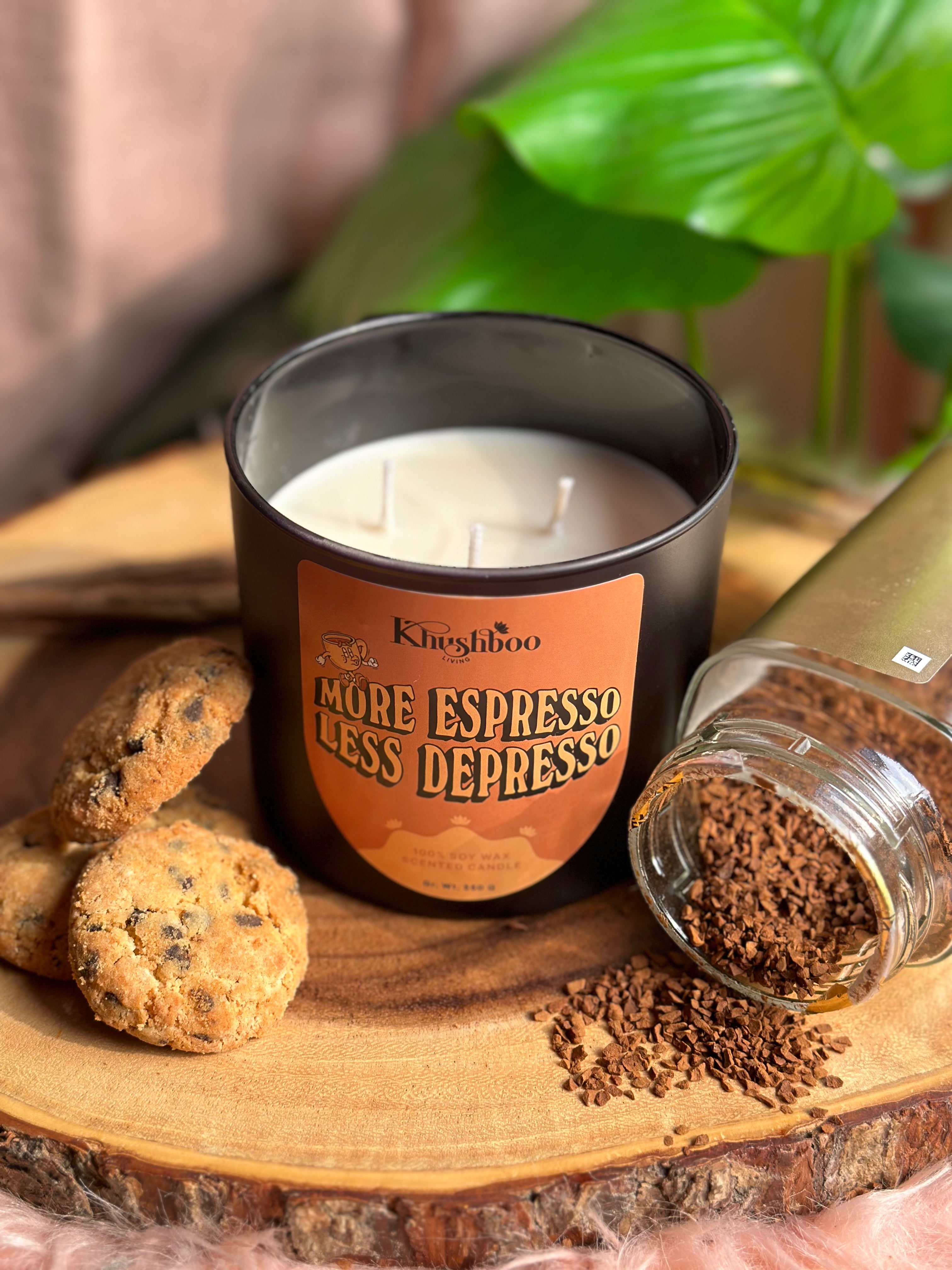 More Espresso Less Depresso 3-Wick Candle