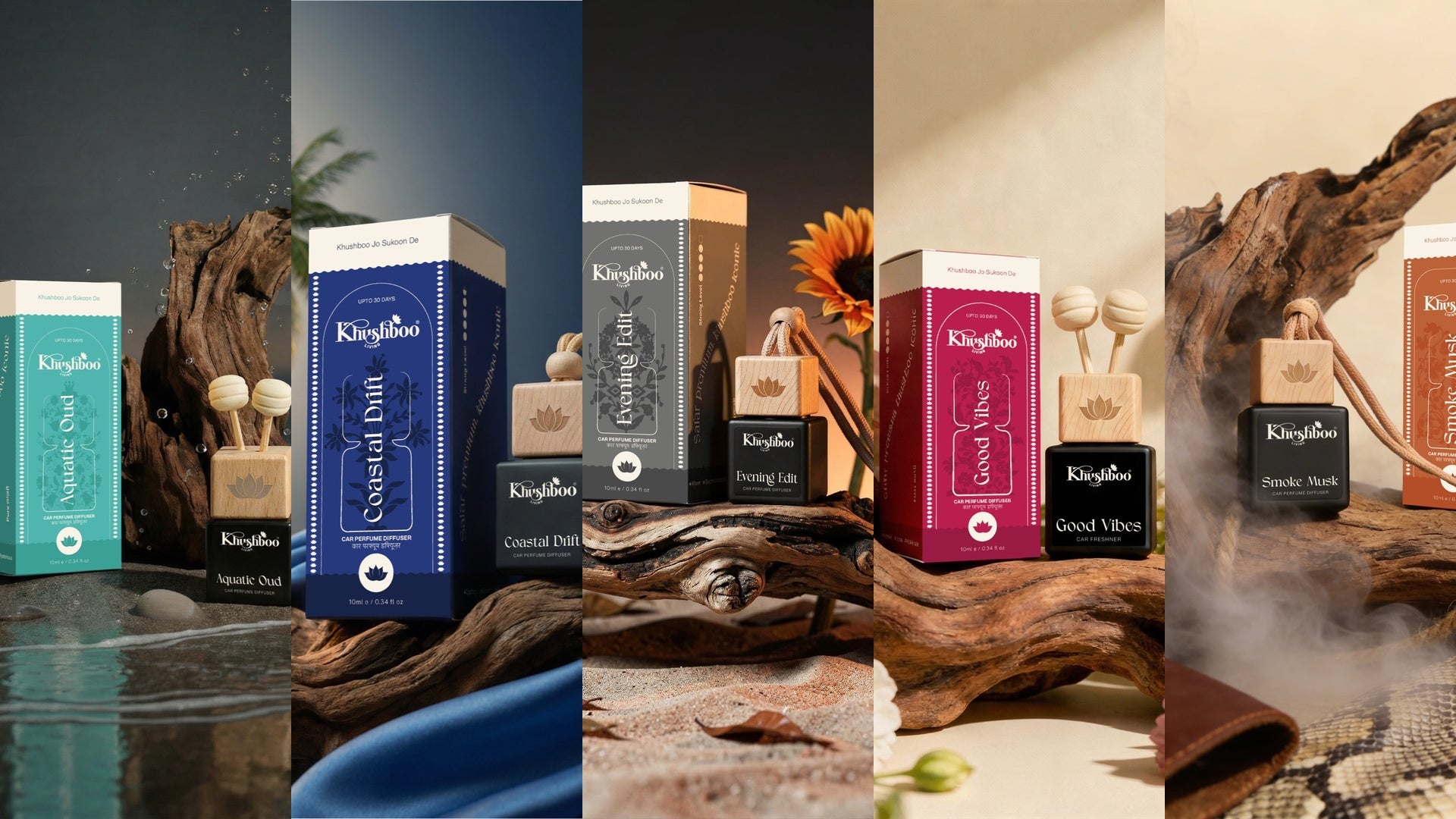 Luxury Car Perfume 10ml | 100% Pure Essential Oil Based Long Lasting Car Air Freshener | Premium Hanging Car Freshener for Interior, Dashboard & Car Accessories