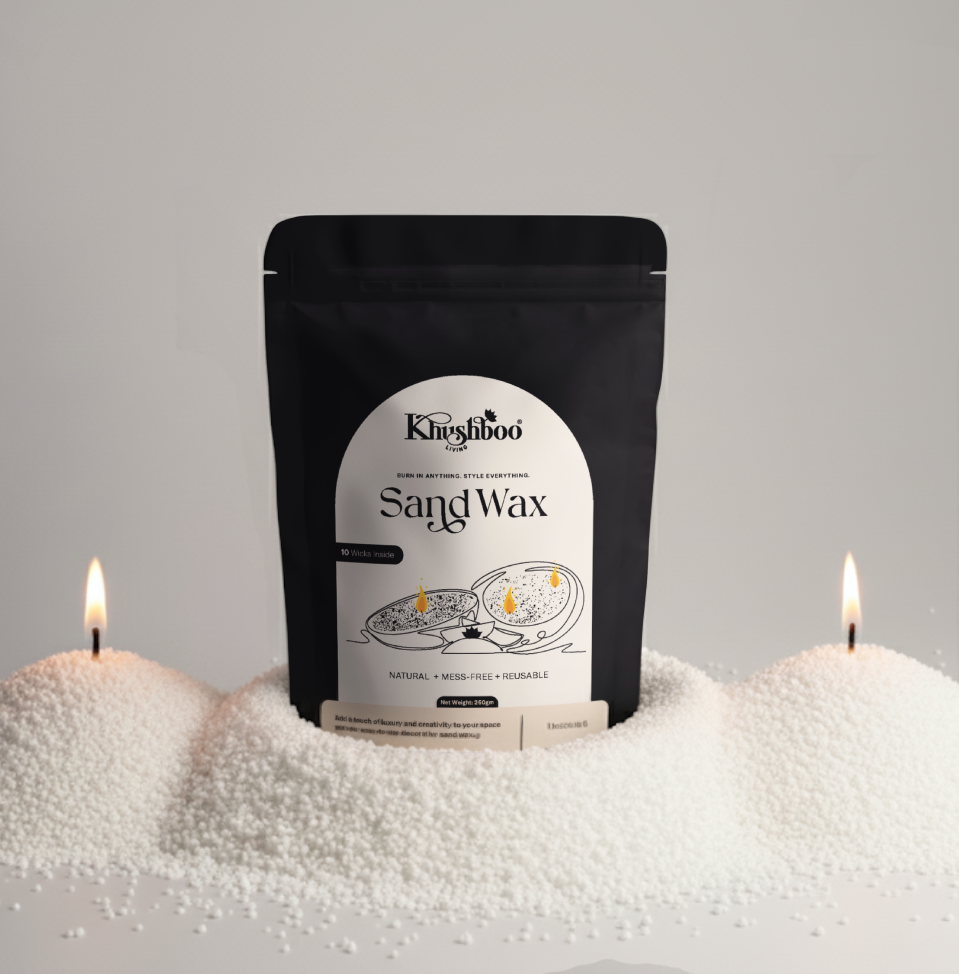 Pearl Sand Wax Candle Diy (with wicks)