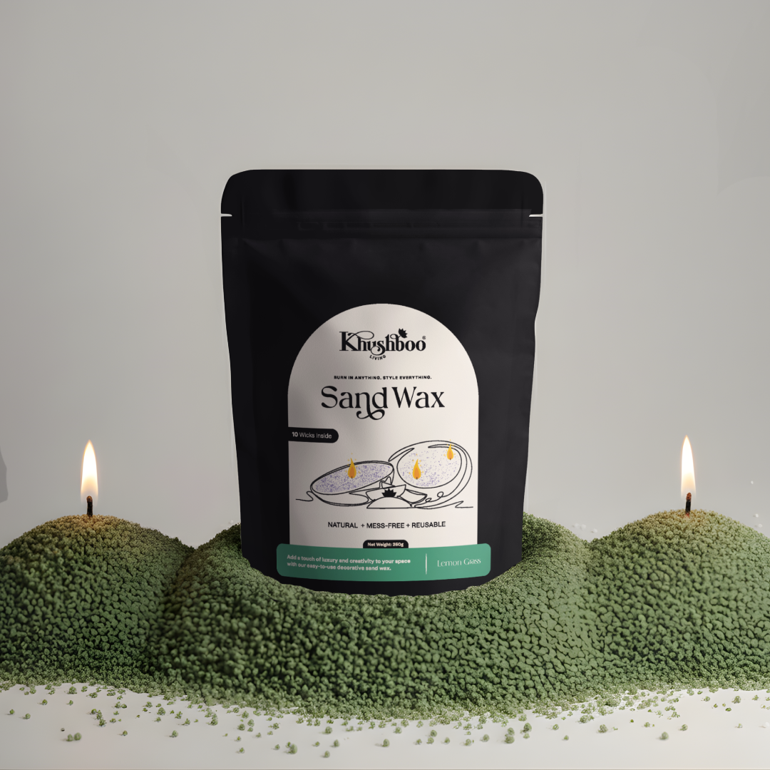 Pearl Sand Wax Candle Diy (with wicks)