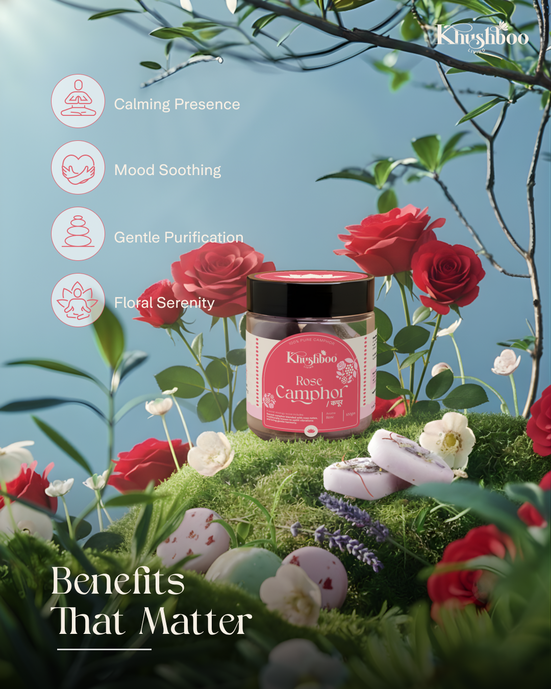 100% Pure Rose Camphor (100g) – Natural, Chemical-Free, Multi-Purpose