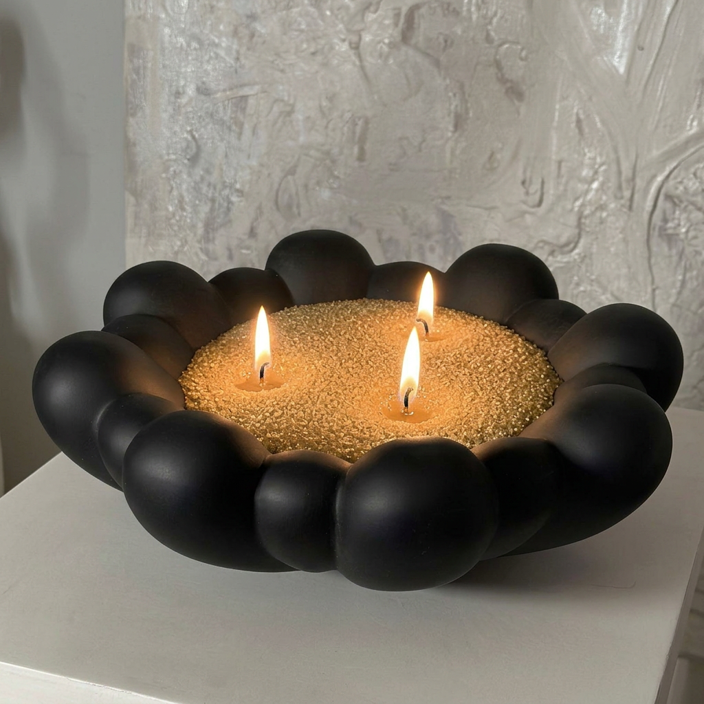 Pearl Sand Wax Candle (with Free wicks)