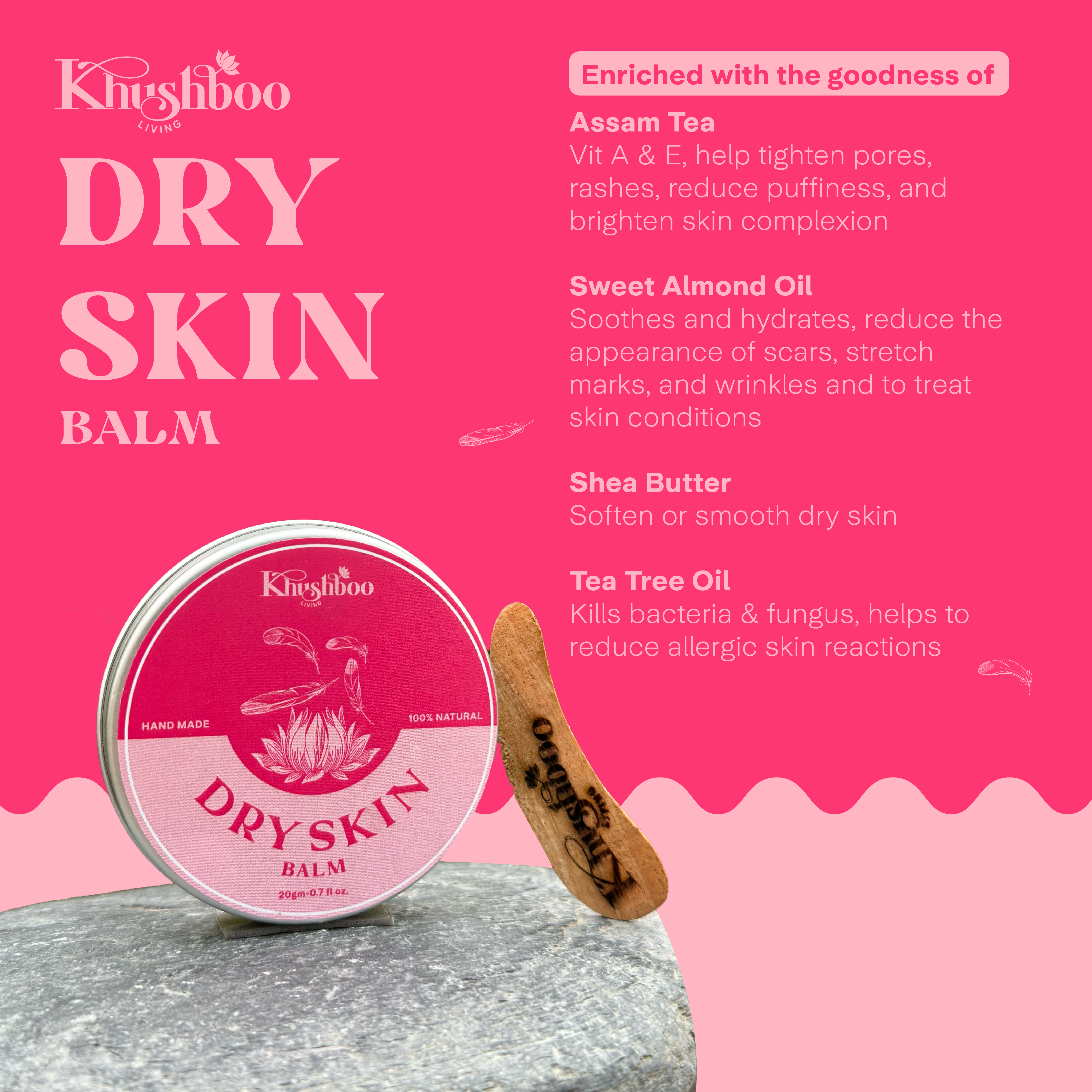 Dry Skin Balm 100% Natural & Handmade