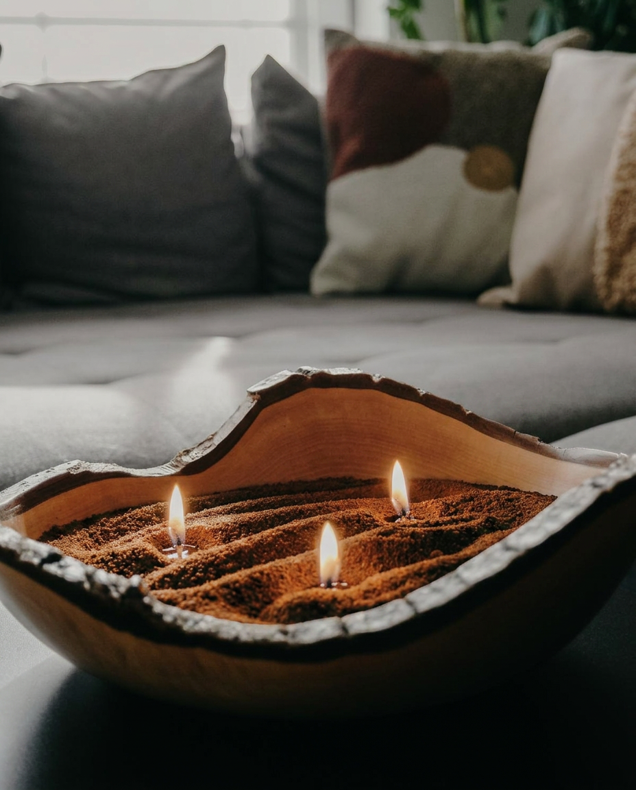 Pearl Sand Wax Candle (with Free wicks)