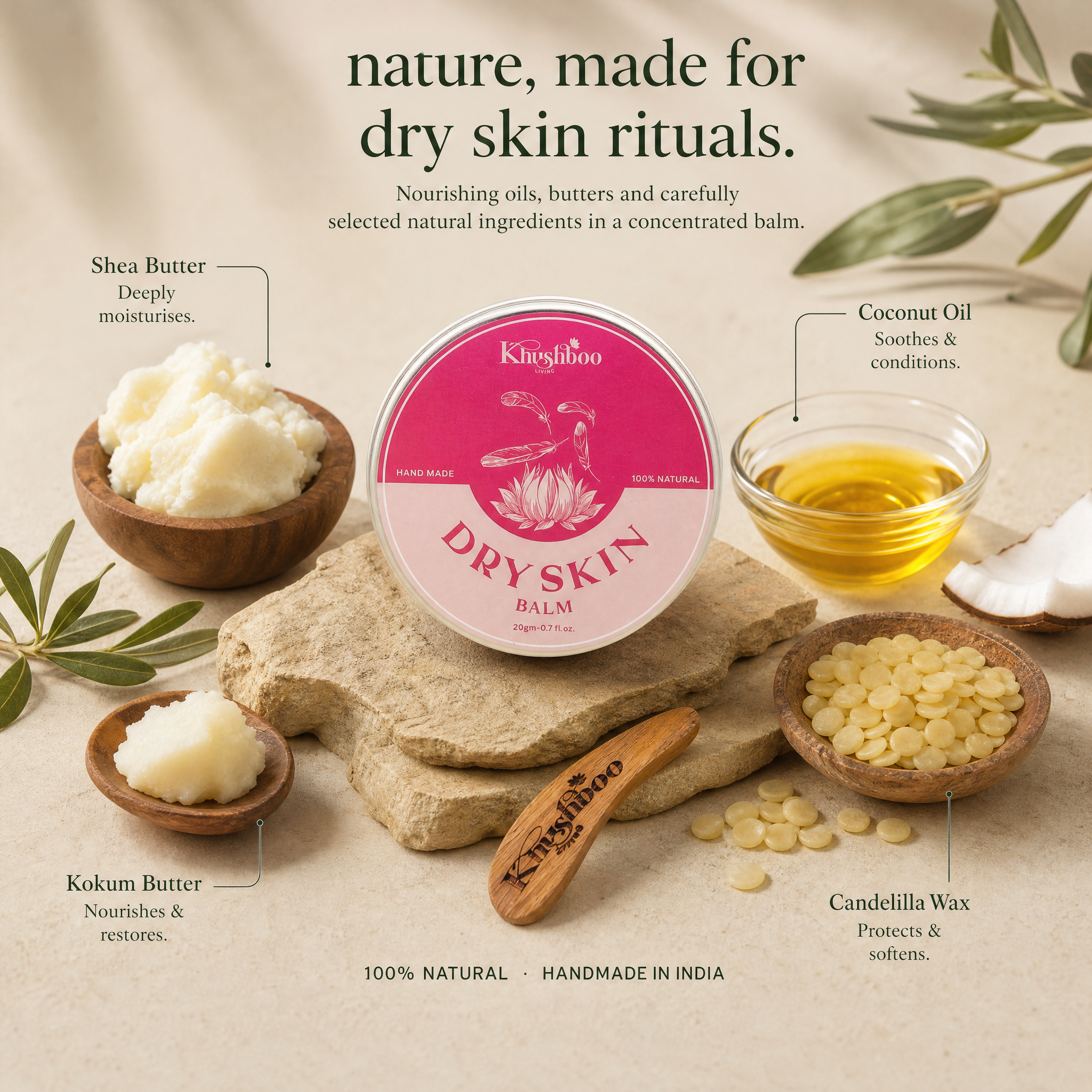 Dry Skin Balm 100% Natural & Handmade