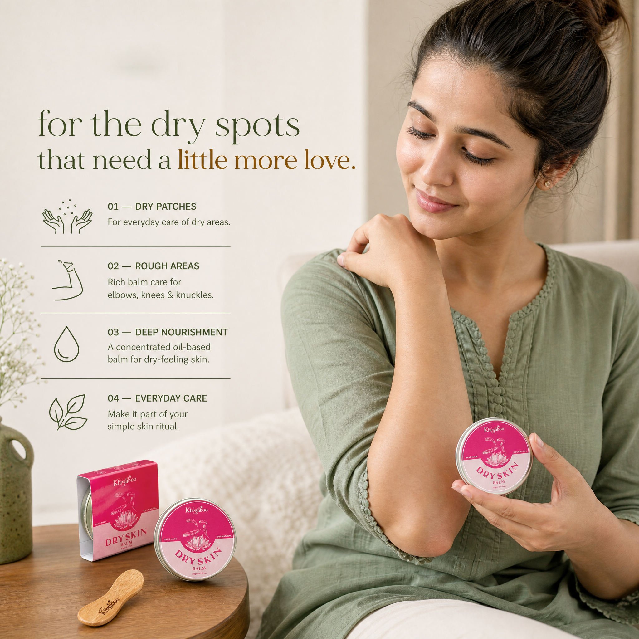 Dry Skin Balm 100% Natural & Handmade
