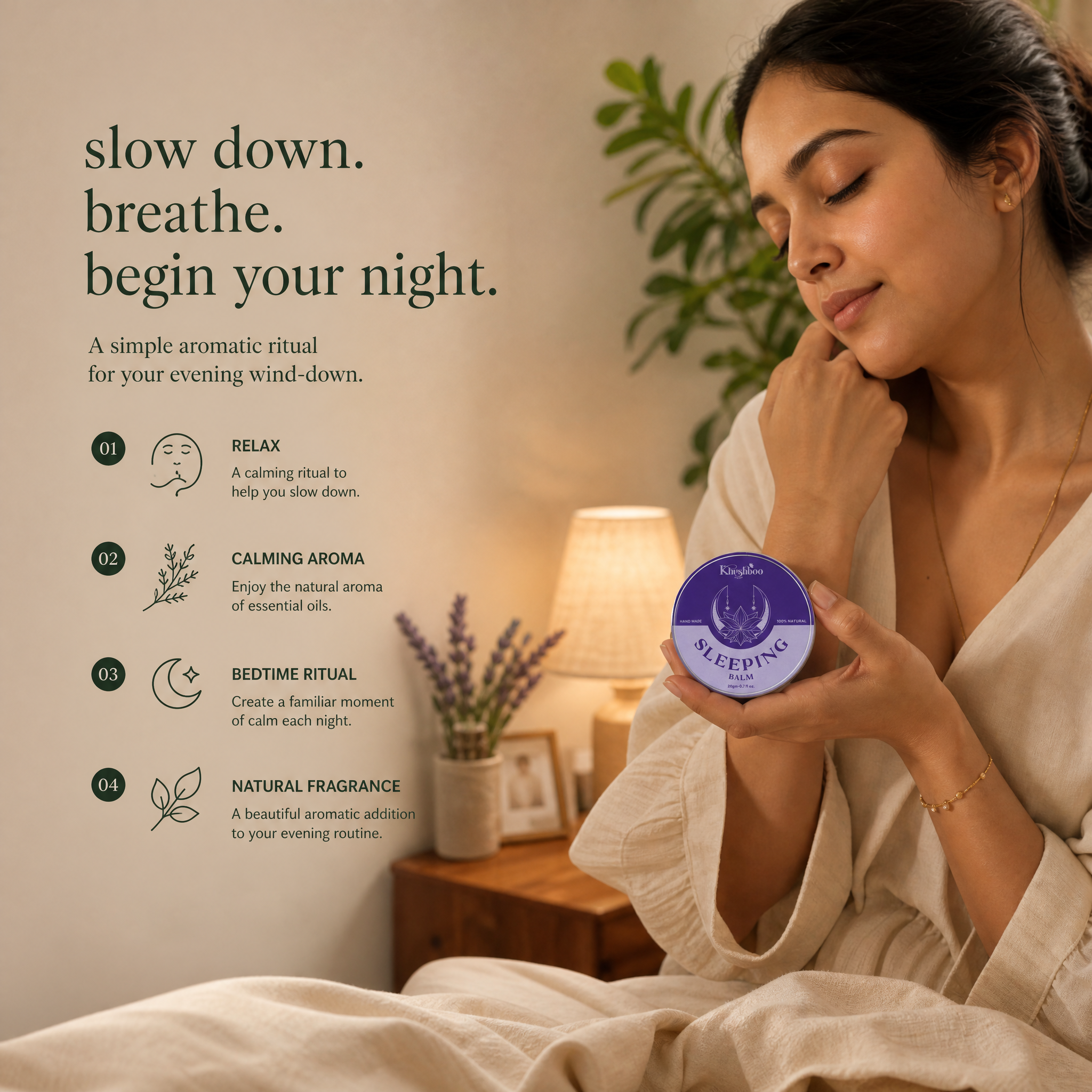 Sleeping Balm - 100% Natural sleep balm  | Made with Pure Essential Oils-Goodnight