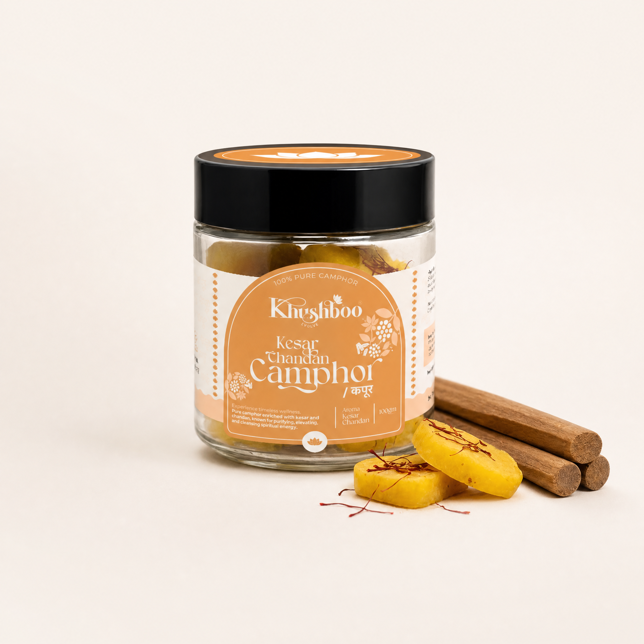 100% Pure Kesar Chandan Camphor 100g