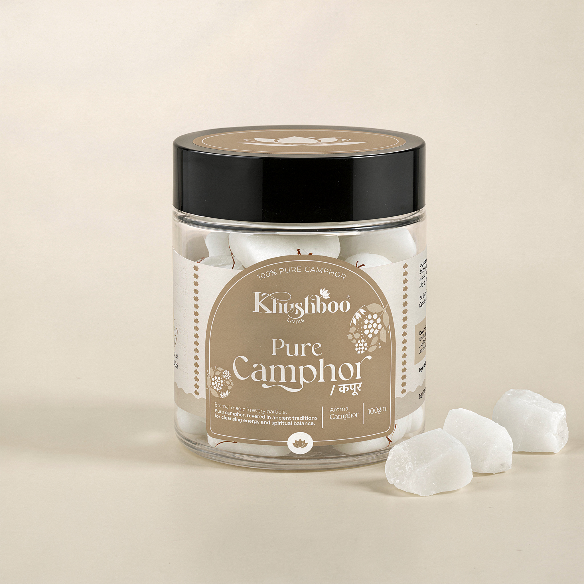100% Pure Camphor (100g) – Natural, Chemical-Free, Multi-Purpose