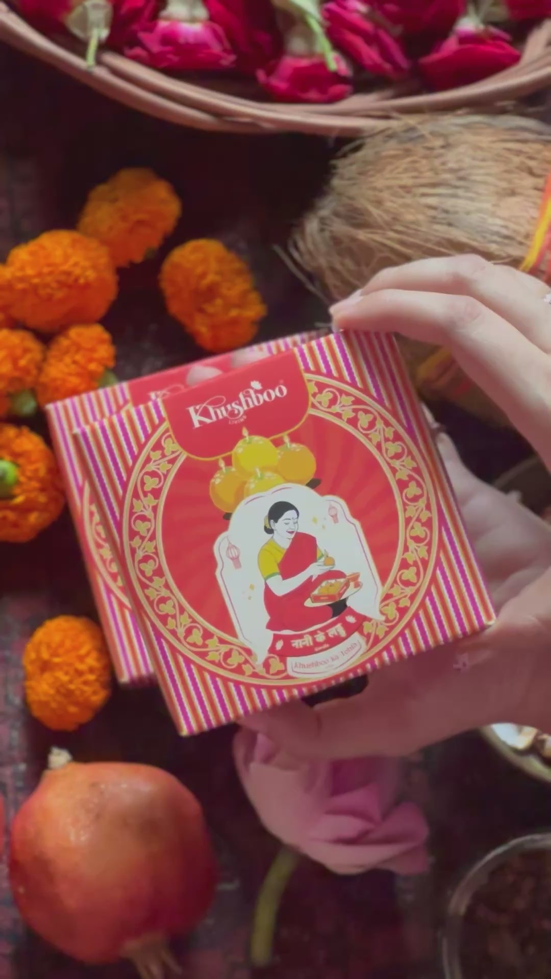 Nani Ke Laddoo Box of 4 Laddu Scented Candle Gift Box | Nani Ke Laddoo Handmade Indian Sweets Decorative Candles | Festive Home Decor for Diwali & Weddings (Saffron Sandalwood)