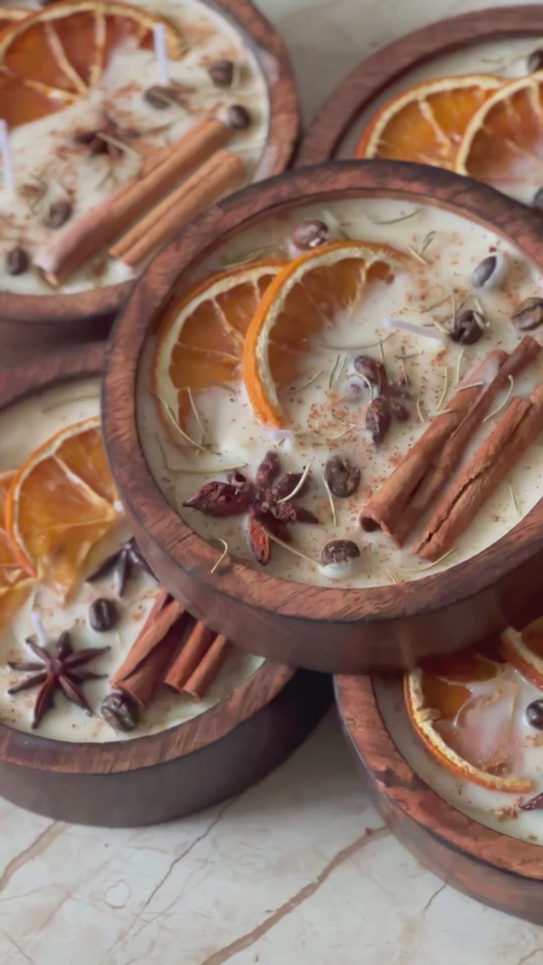 Wooden Bowl Scented Candle