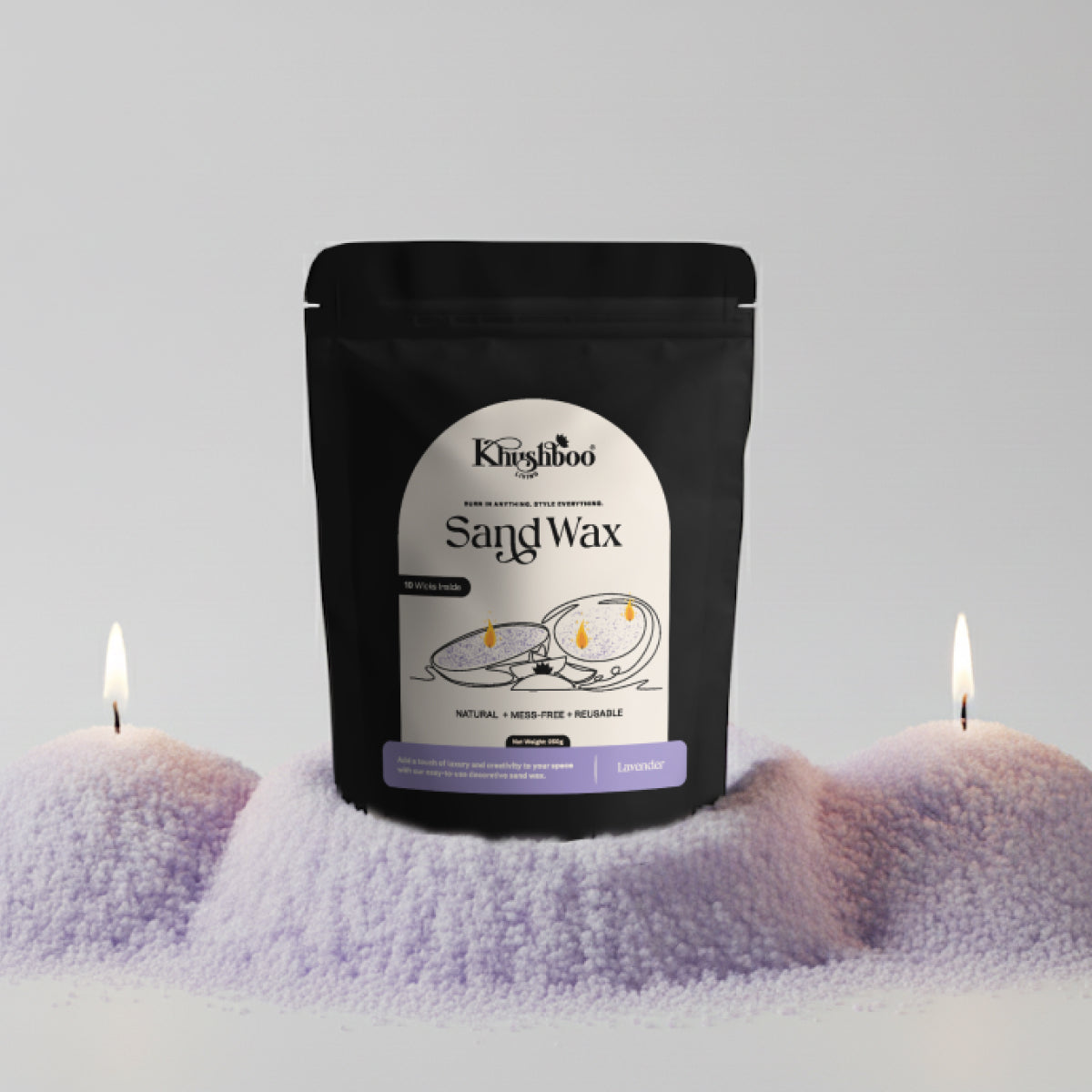 Pearl Sand Wax Candle Diy (with wicks)