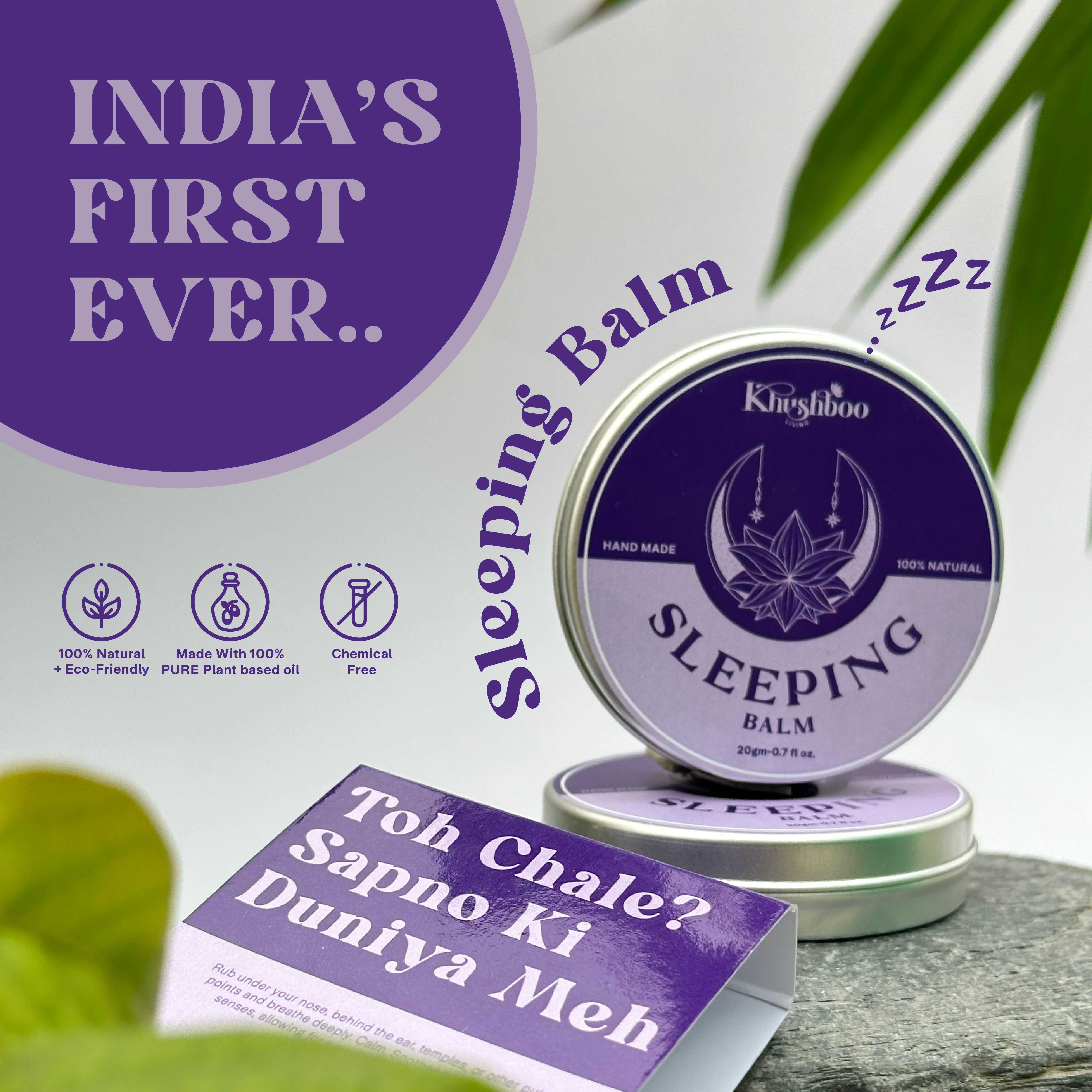 Sleeping Balm - 100% Natural sleep balm  | Made with Pure Essential Oils-Goodnight